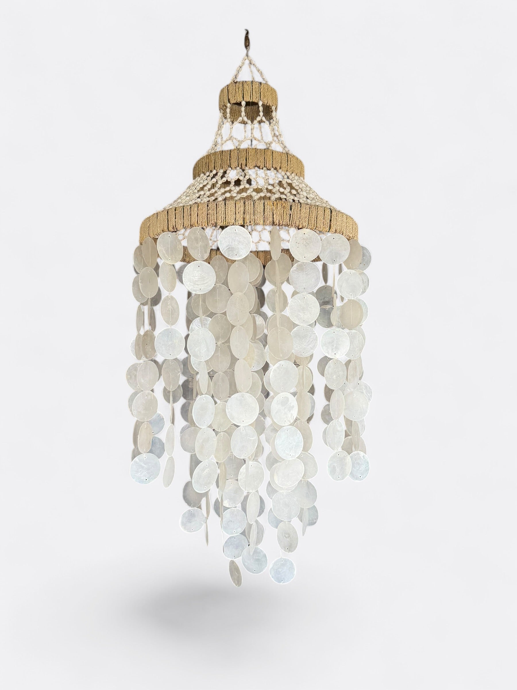 Grand Lustre balinais en nacre naturelle - Nayla