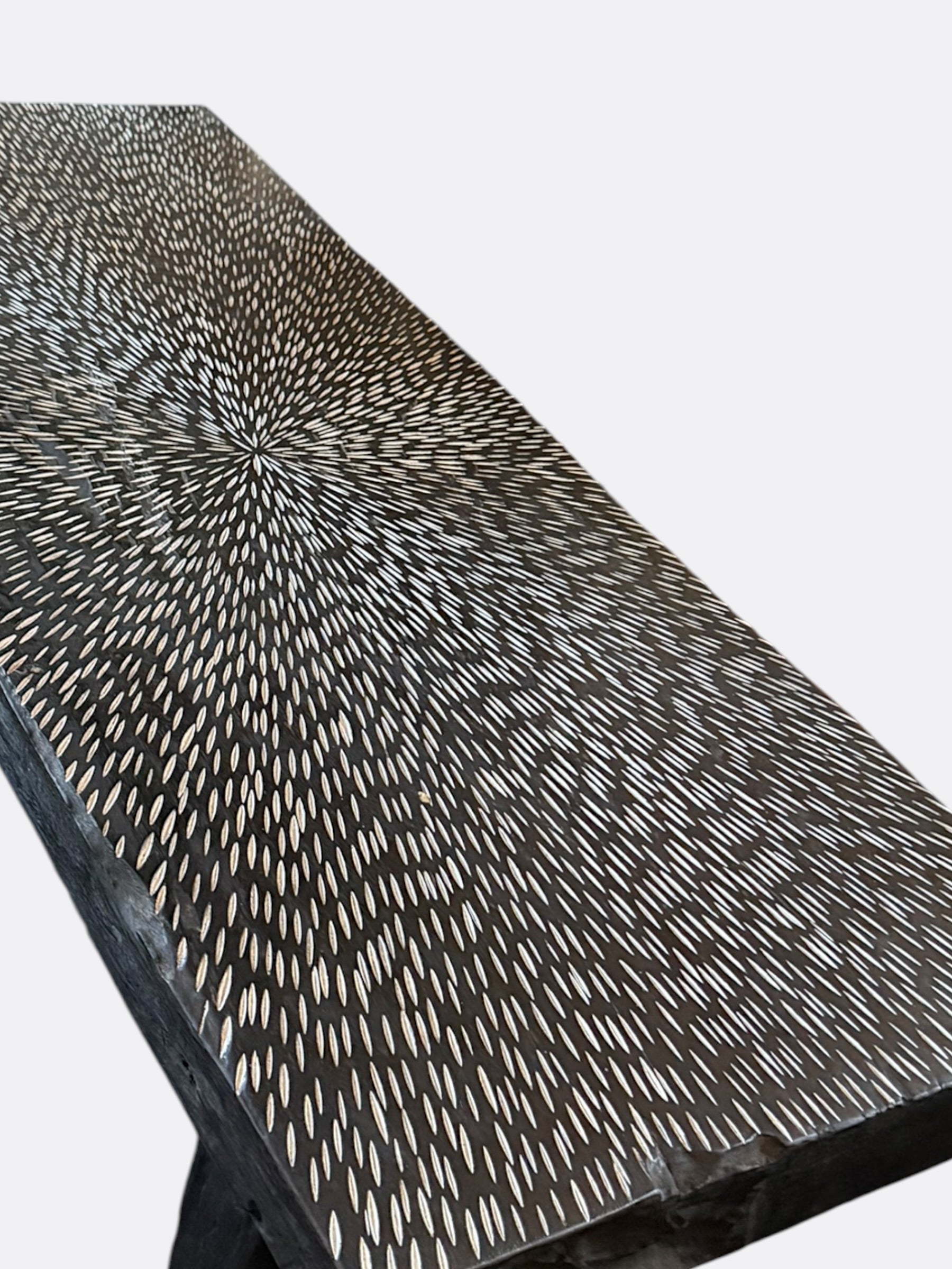 Table basse noire en bois de Teck - Jawat