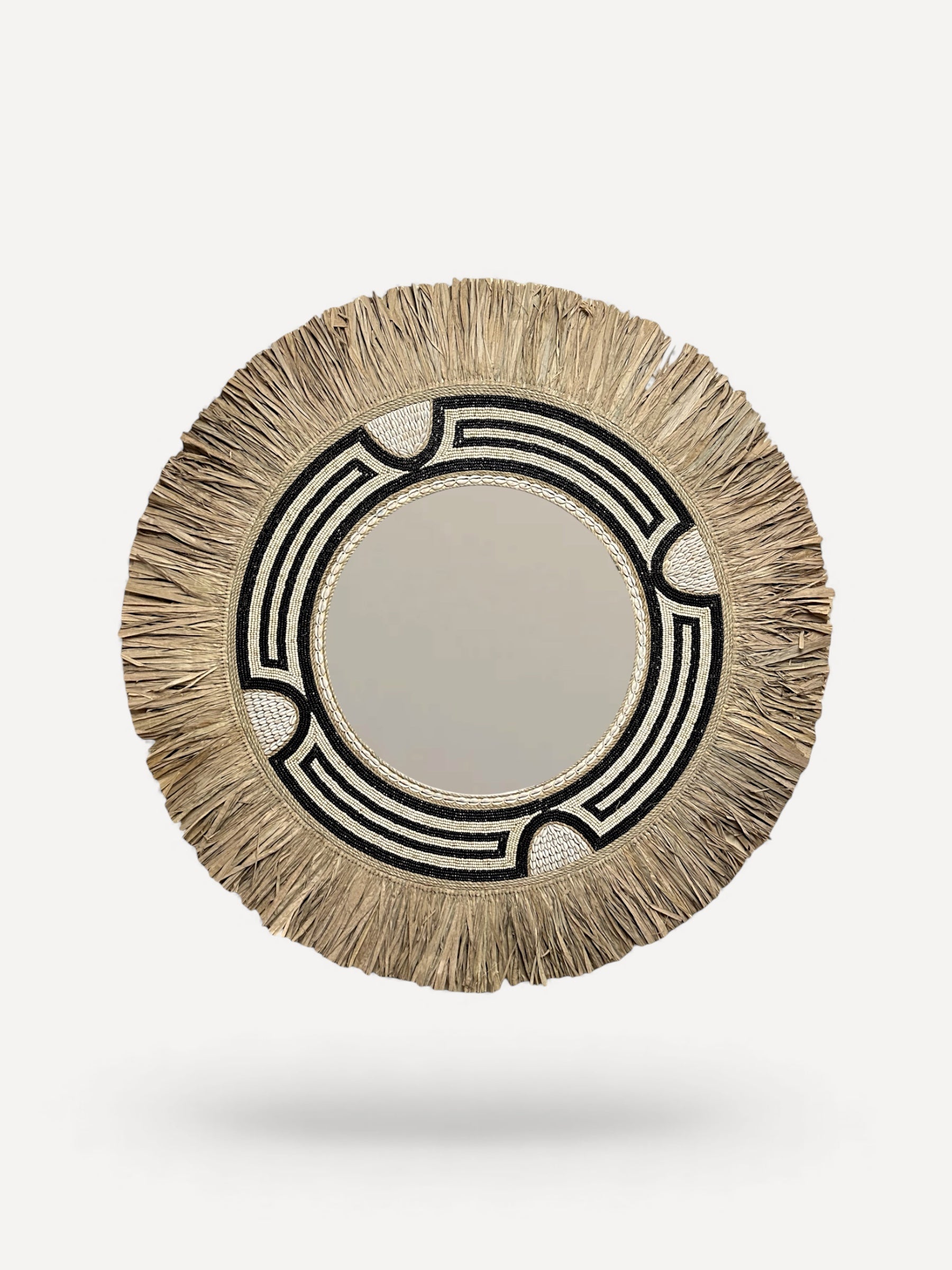 miroir balinais en perle - Grâce Crème