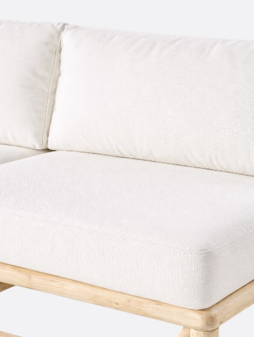 Canapé en bois de teck - Myo blanc