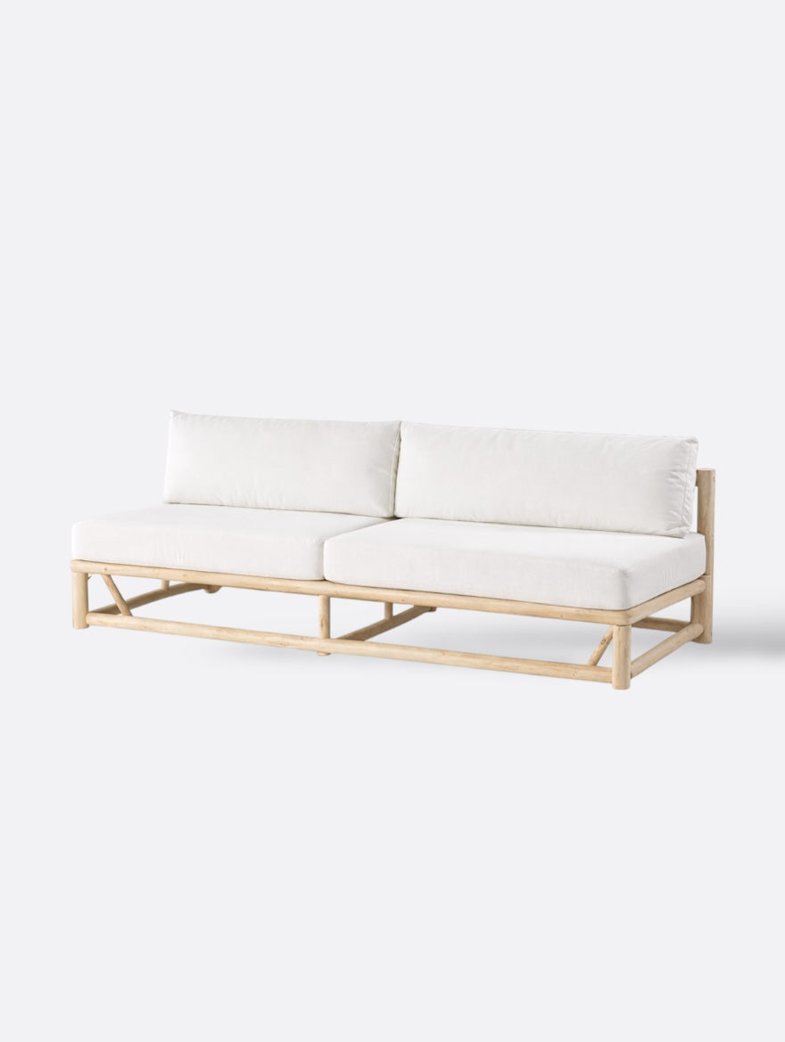 Canapé en bois de teck - Myo blanc