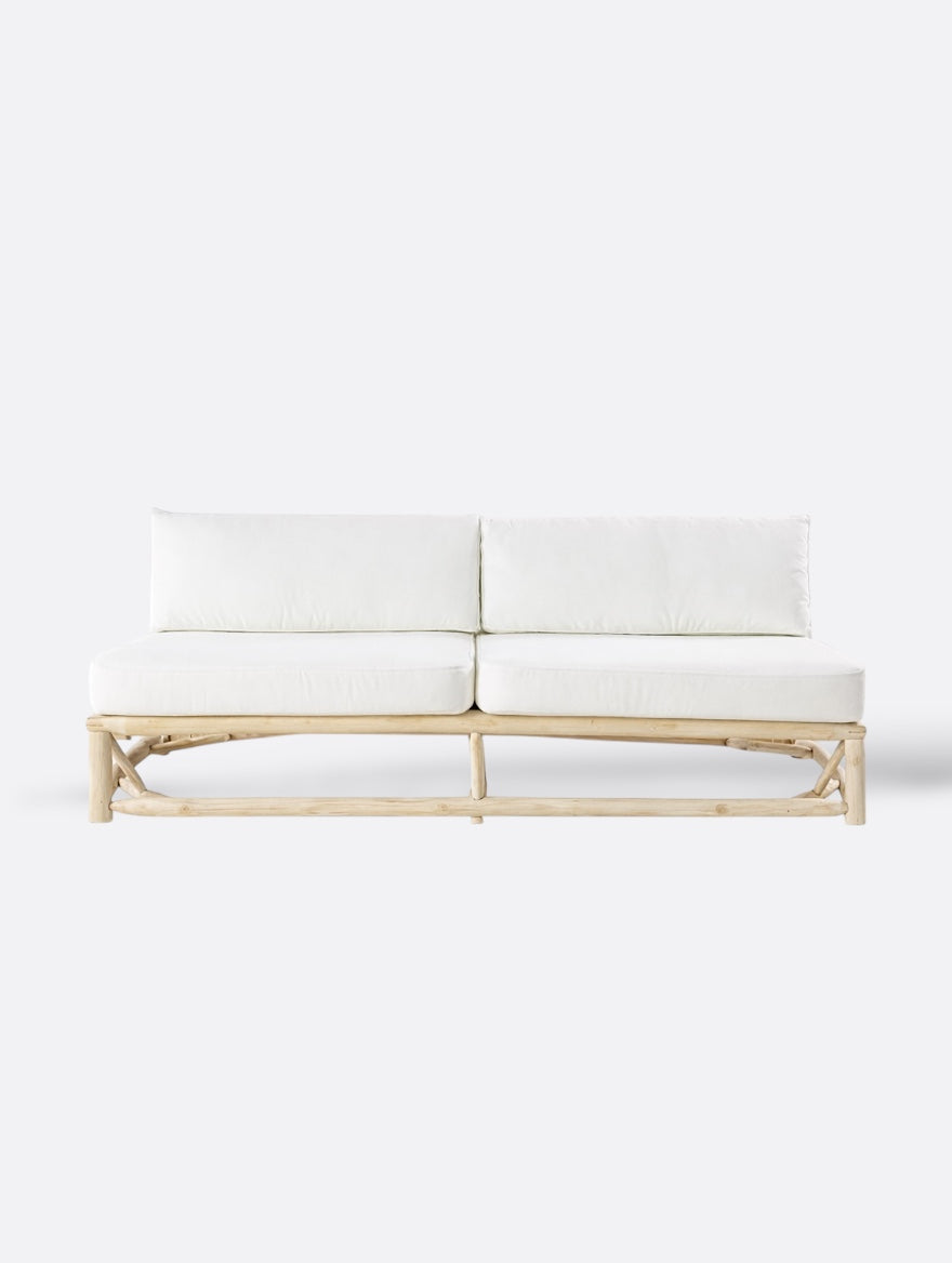 Canapé en bois de teck - Myo blanc