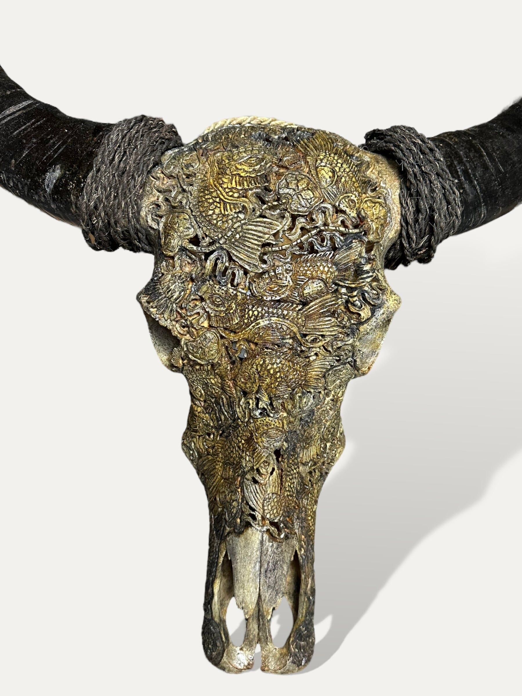 Crâne de buffle sculpté - Bilih koi Cokoha