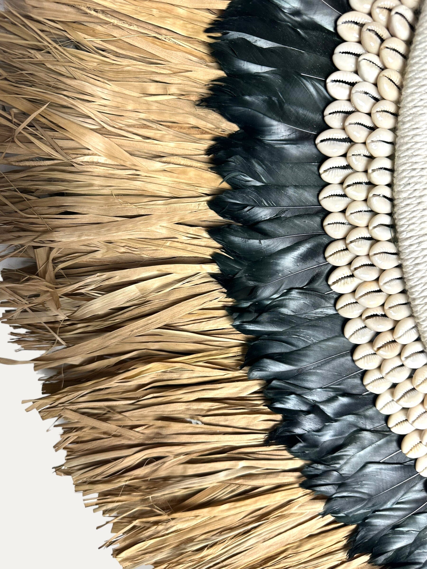 Miroir rond en plume - Bowi COKOHA