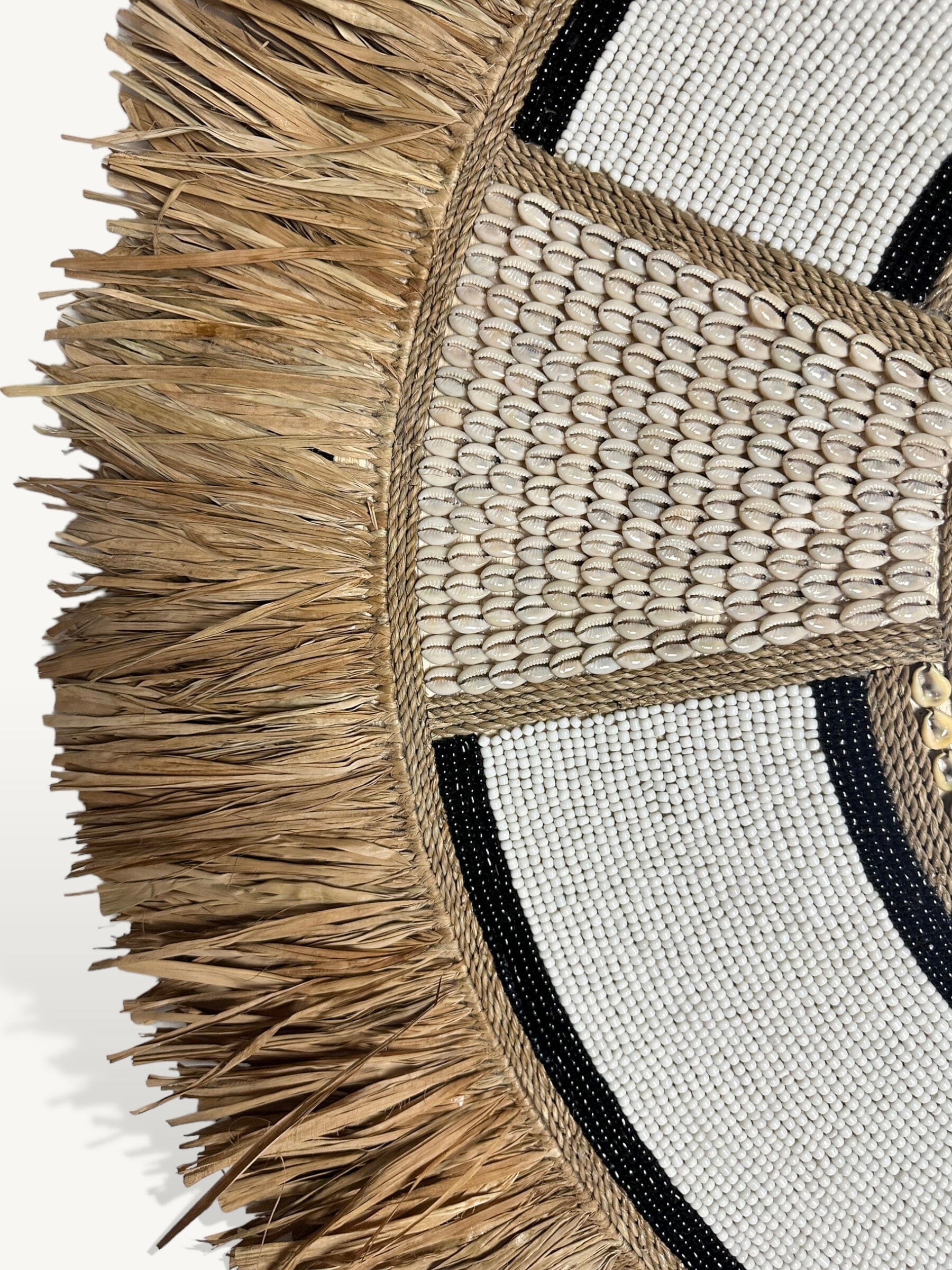 miroir balinais en perle - Kaya blanc COKOHA