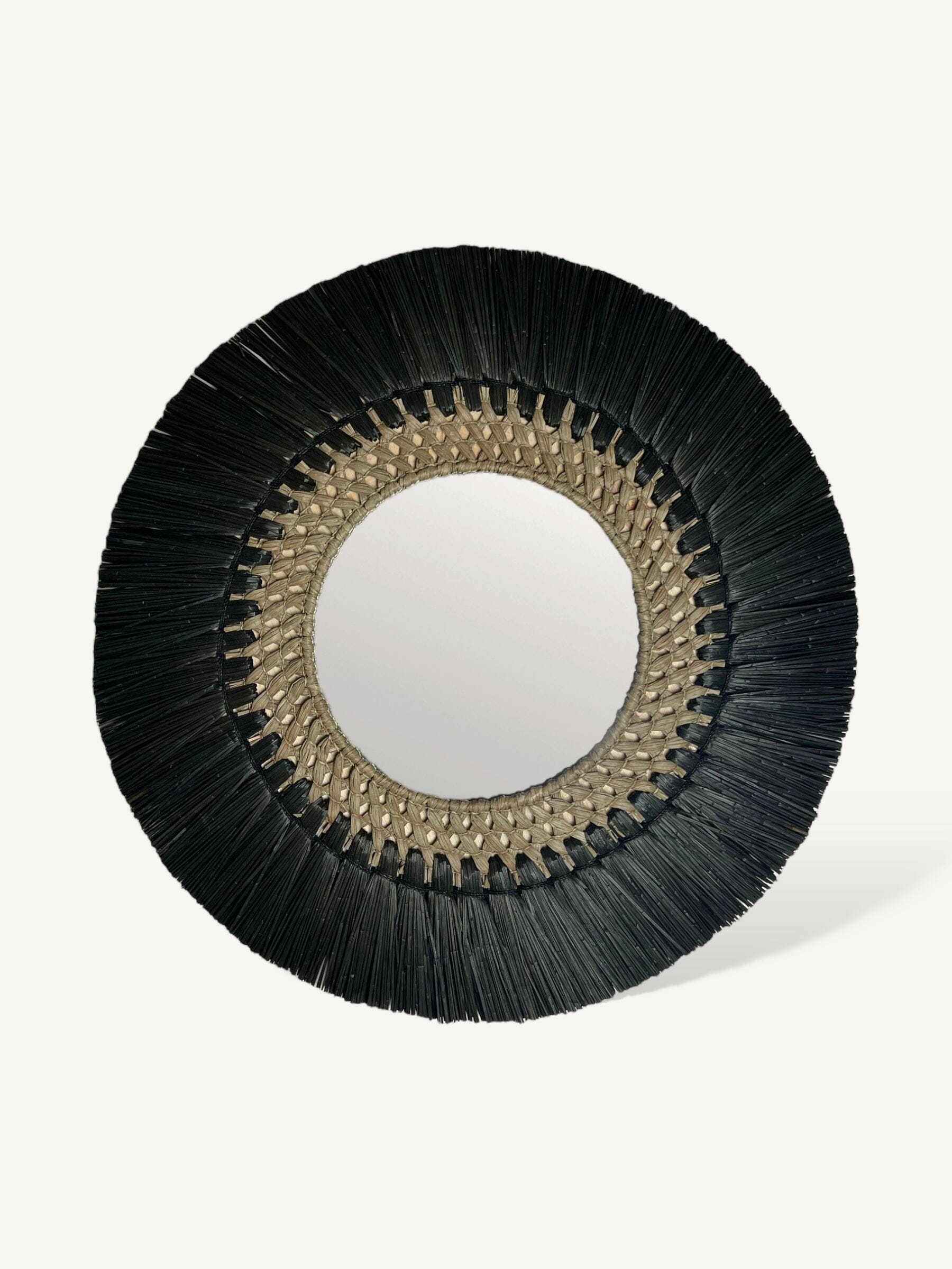 miroir balinais en paille - Kham COKOHA