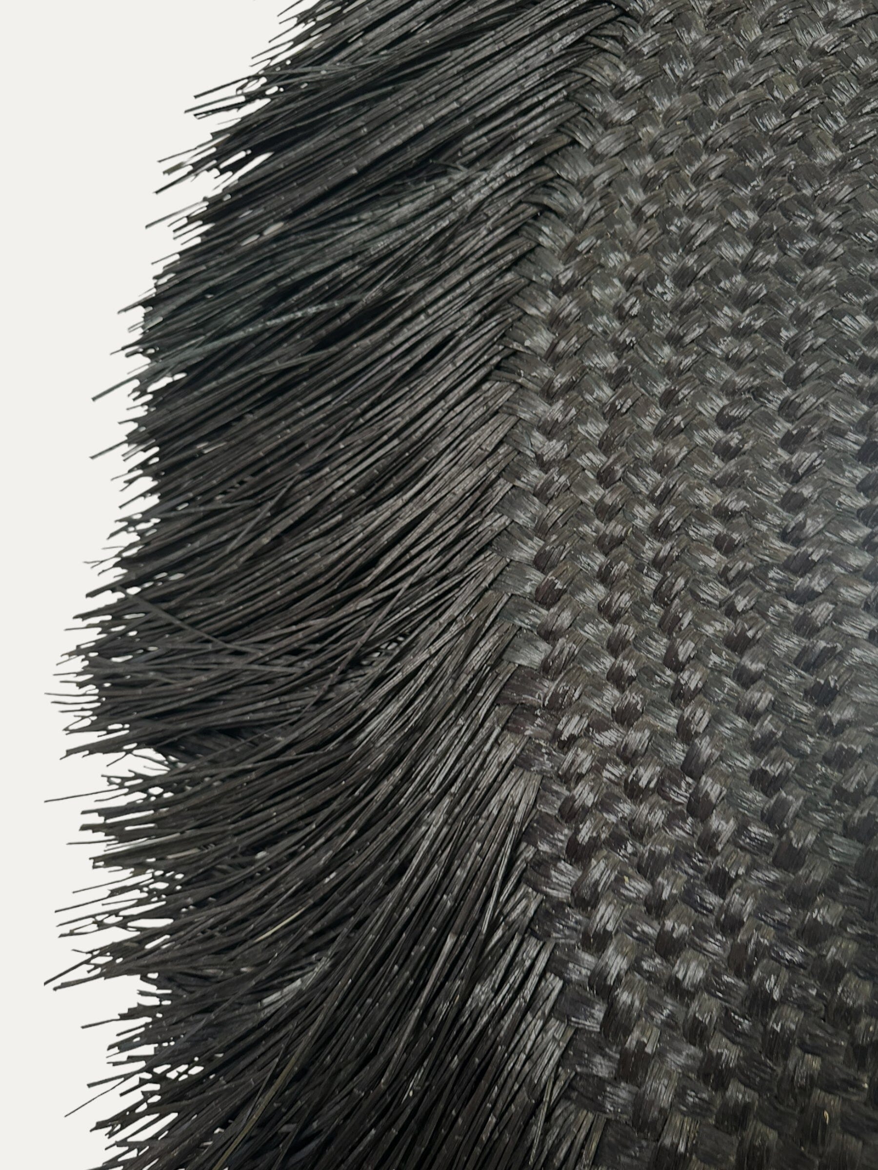 grand miroir balinais en paille noire - Hitam XL COKOHA