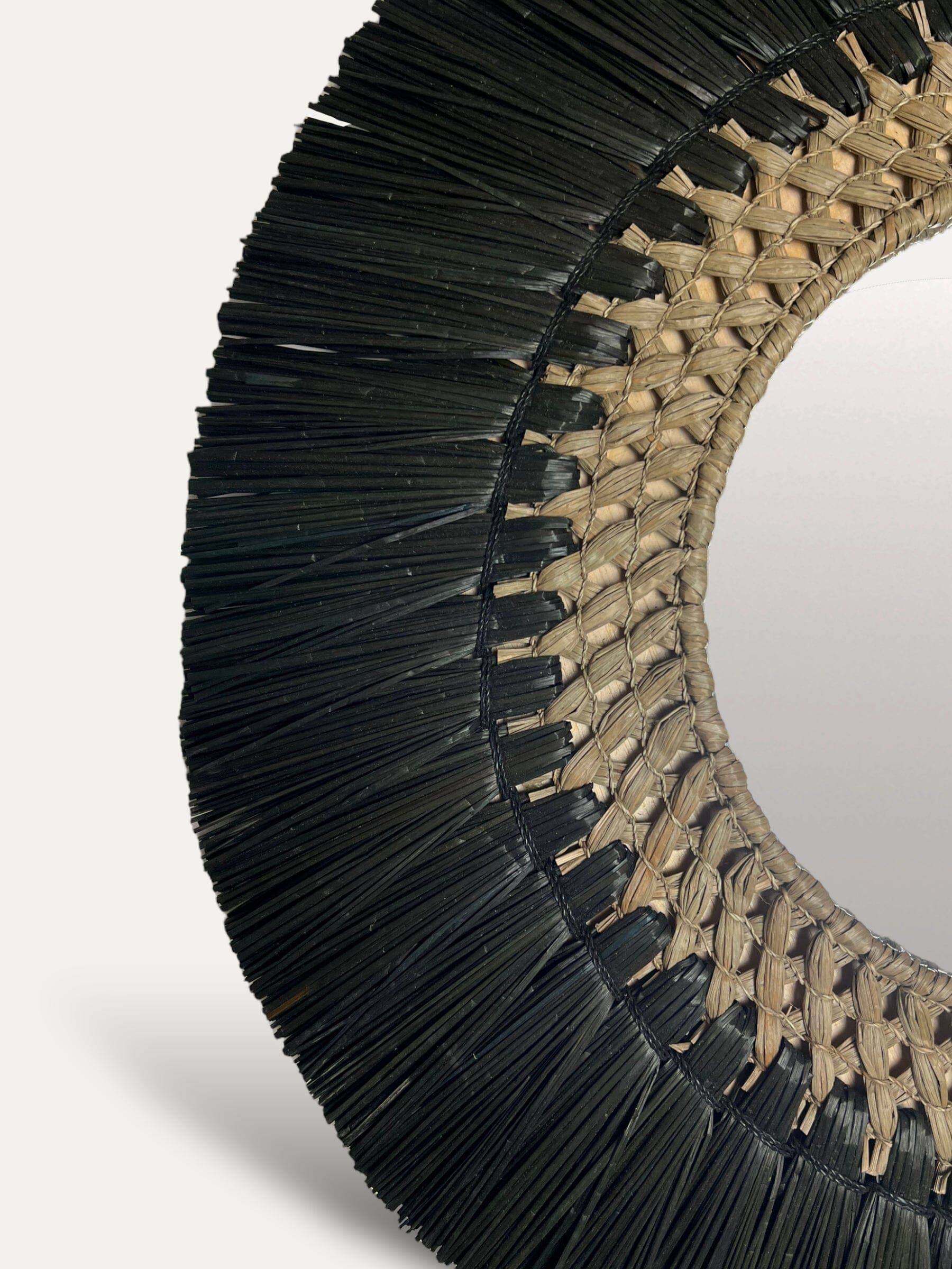 miroir balinais en paille - Kham COKOHA