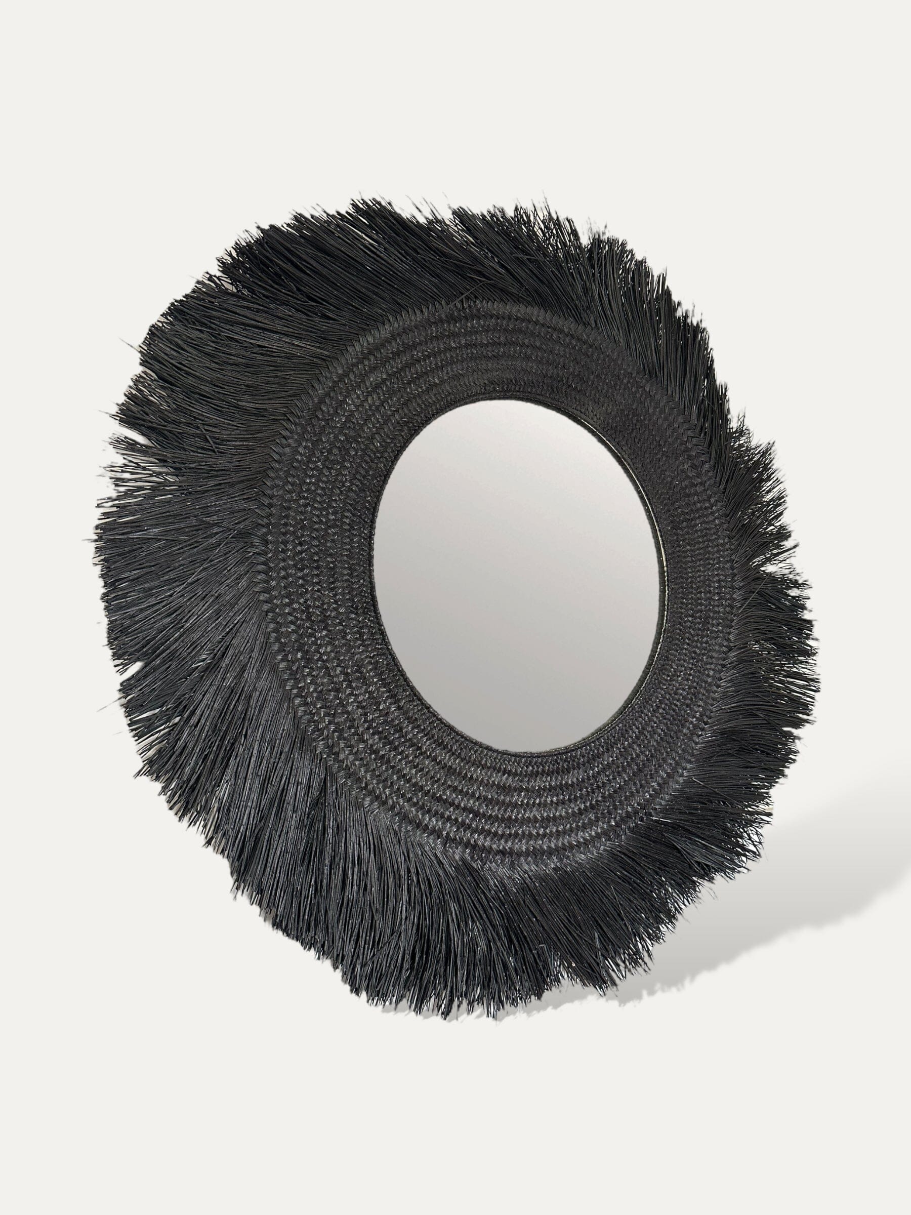 grand miroir balinais en paille noire - Hitam XL COKOHA