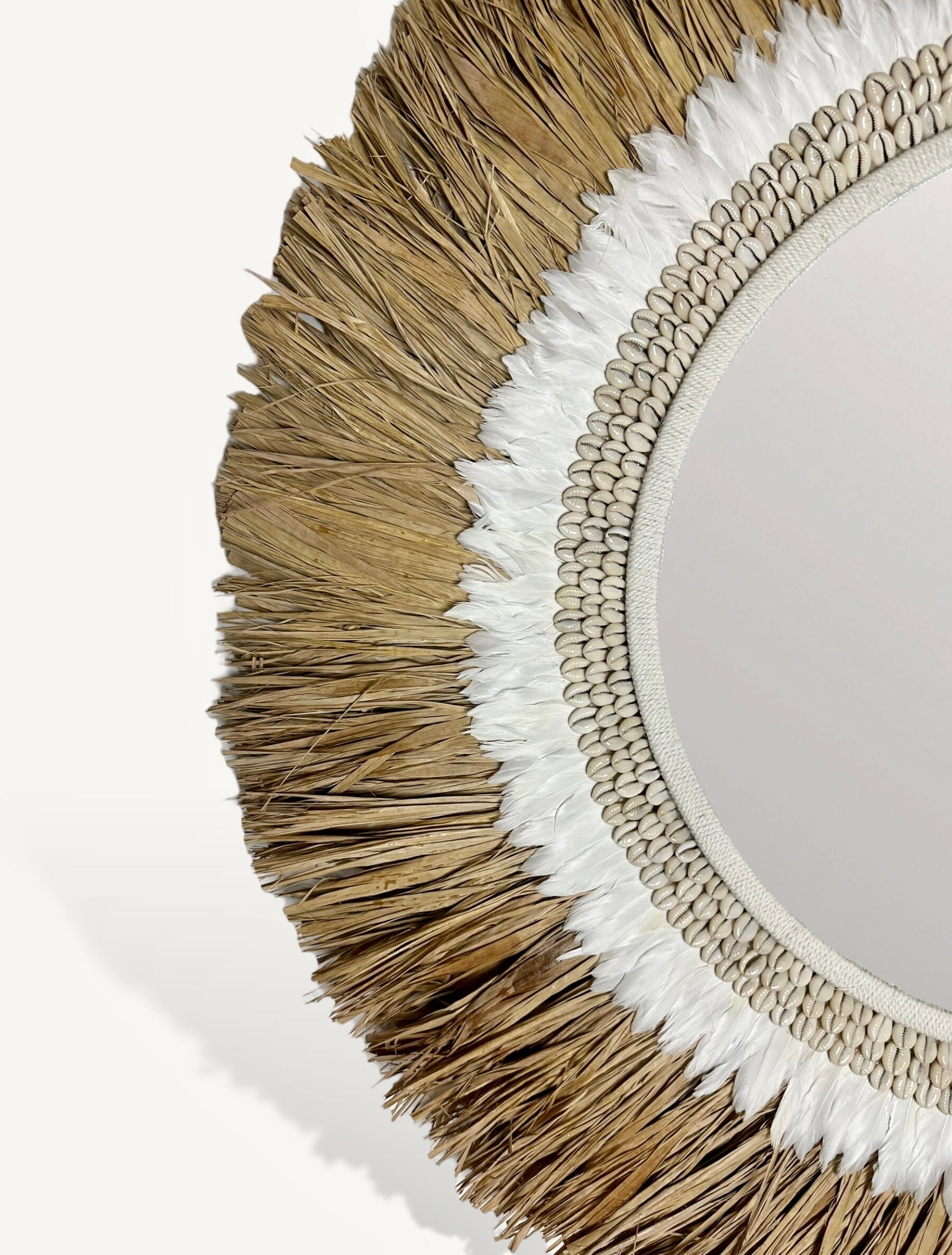 miroir balinais en plume - Kashmir COKOHA