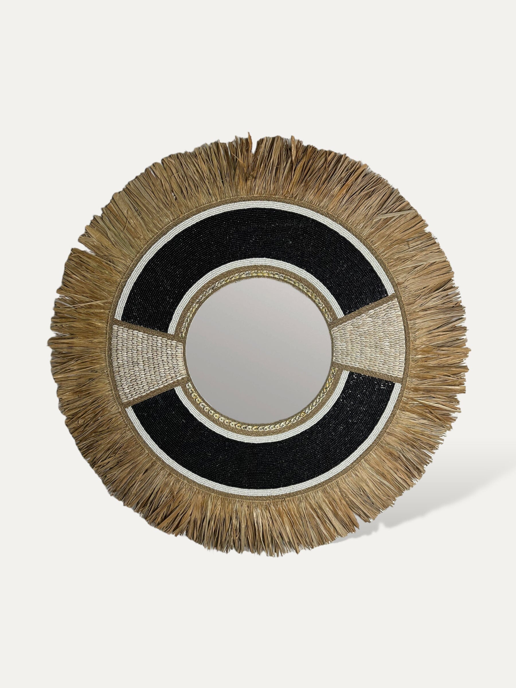 miroir balinais en perle - Kaya noir COKOHA