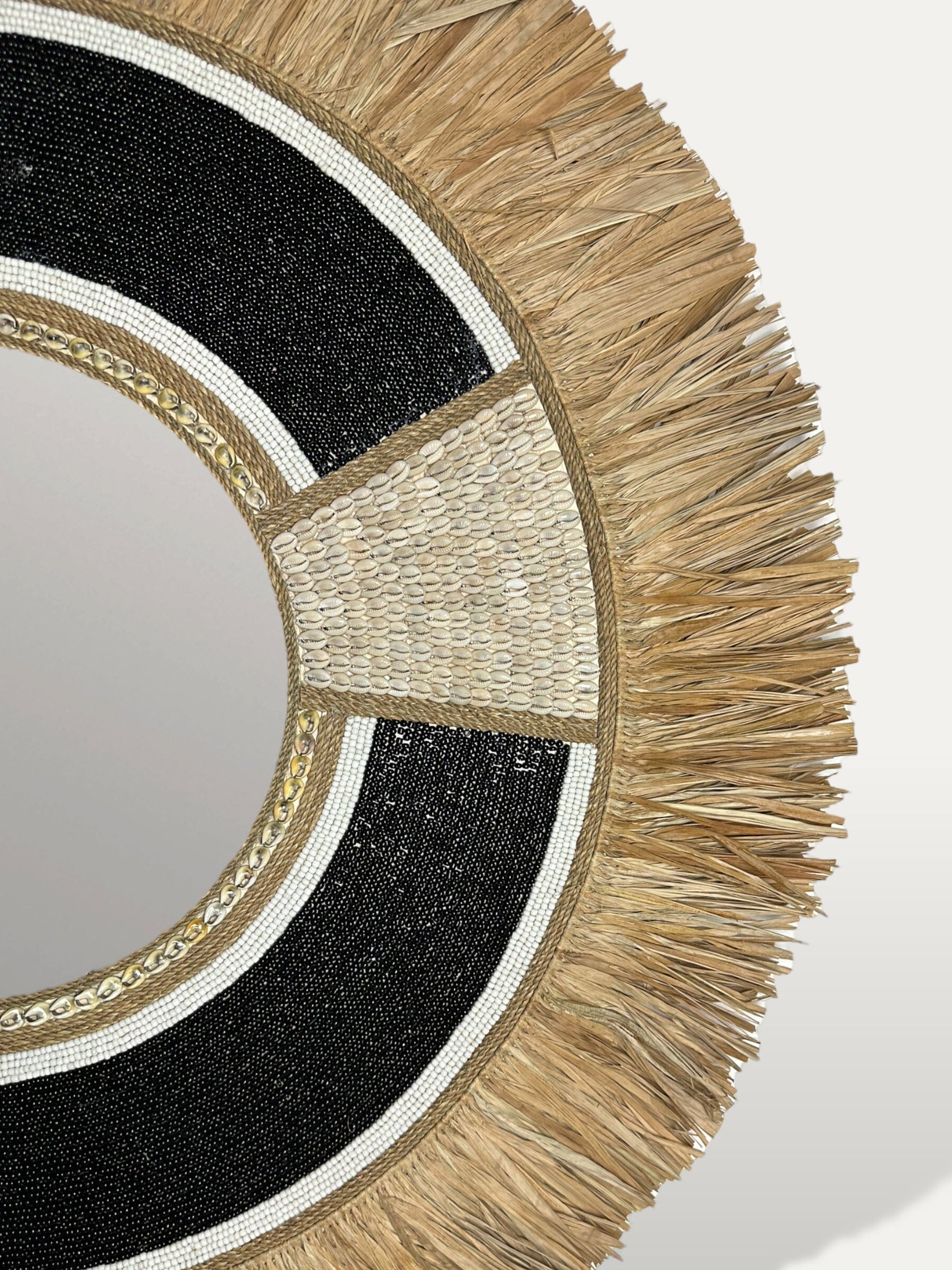 miroir balinais en perle - Kaya noir COKOHA