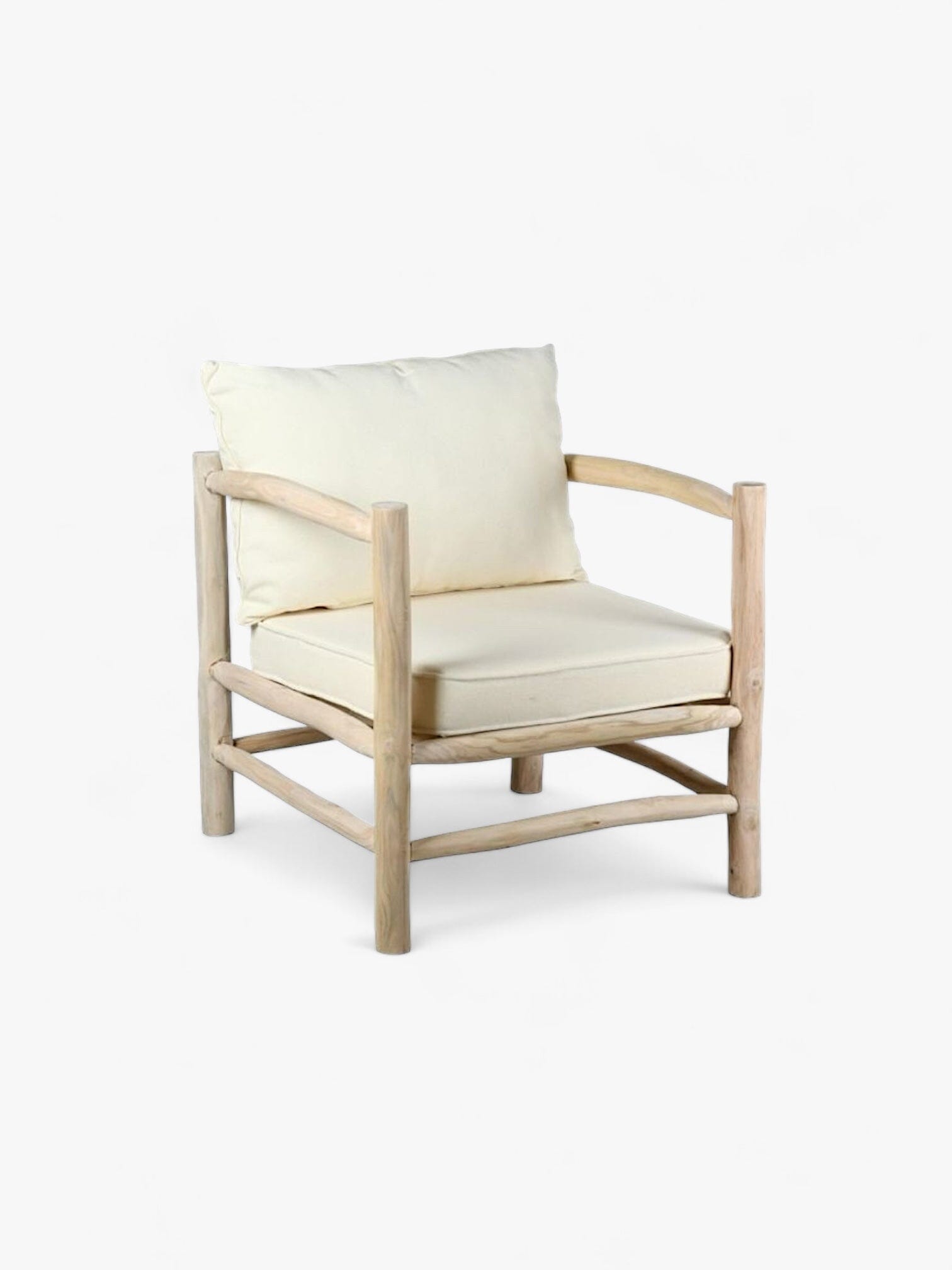 Fauteuil en teck - Krem COKOHA