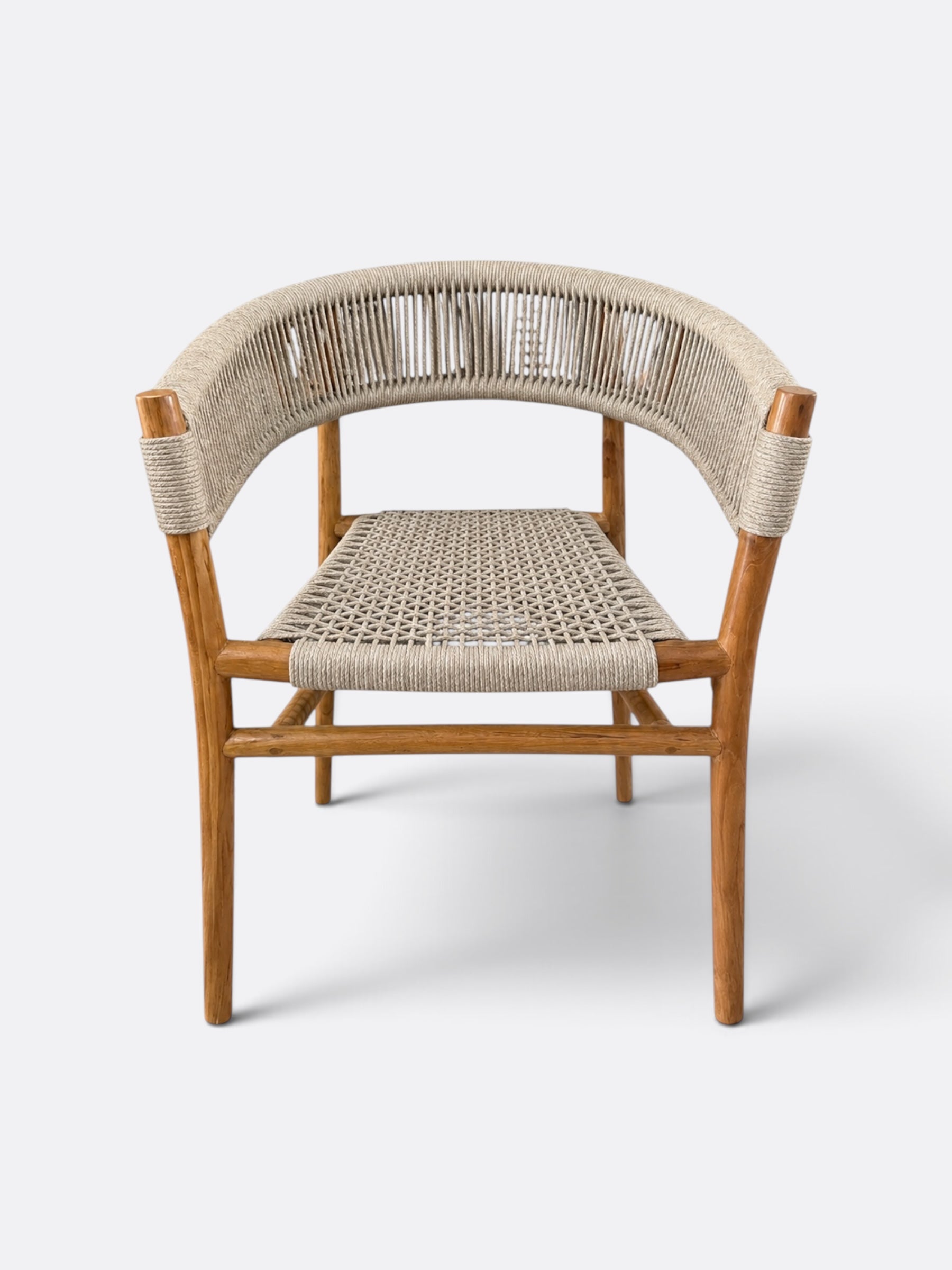 Chaise en teck et corde tressée - Soreya Beige