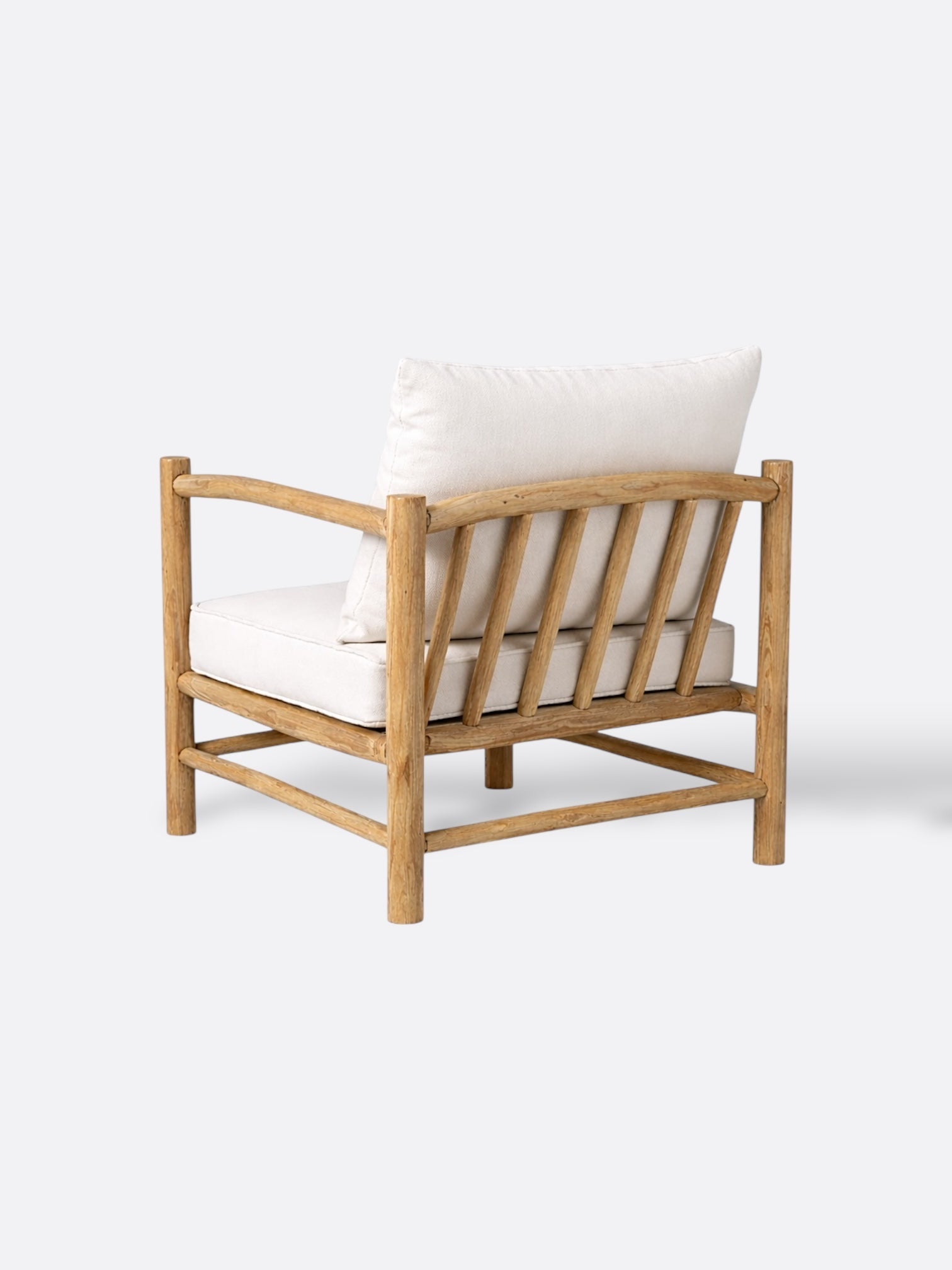 Fauteuil Krem coussins blancs - détail du tissu déhoussable