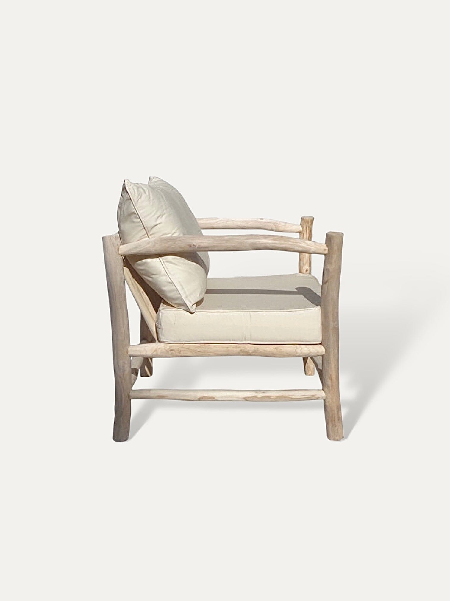 Fauteuil en teck - Krem COKOHA