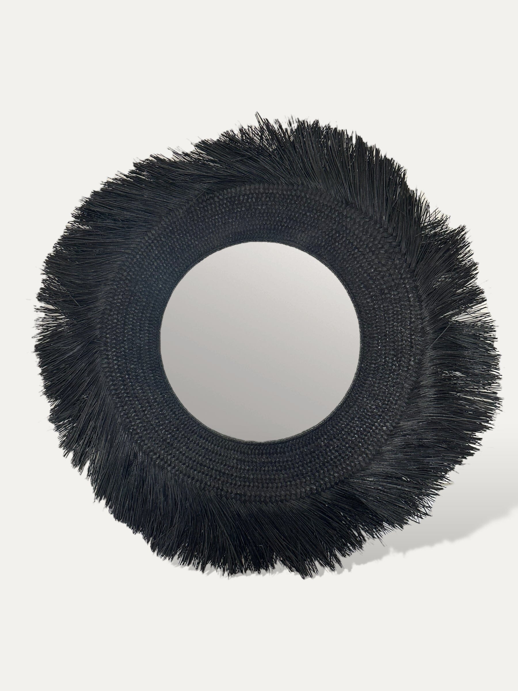 grand miroir balinais en paille noire - Hitam XL COKOHA