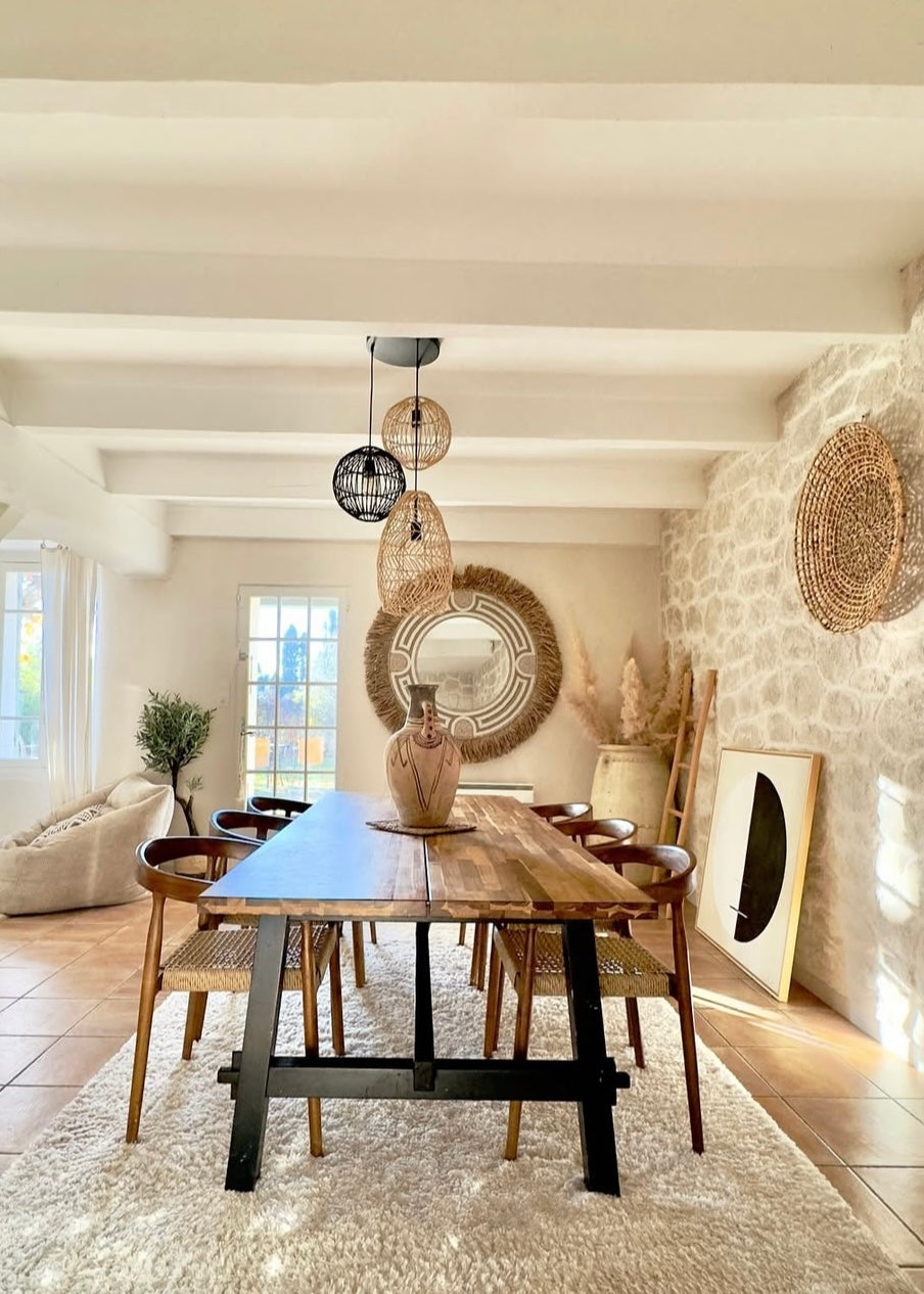 miroir rond de bali décoration intérieure boheme