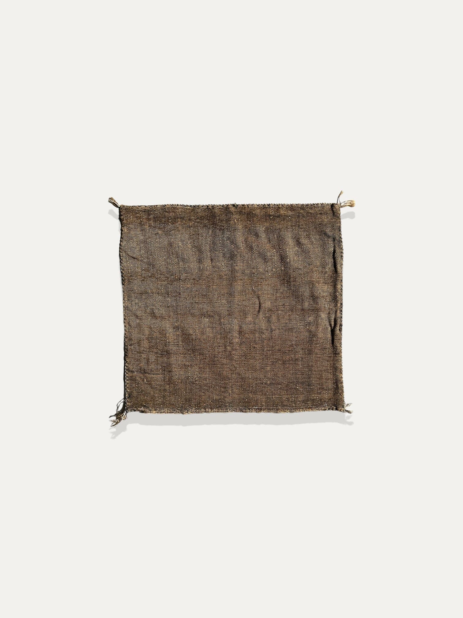 Housse de Coussin café et ocre en soie de cactus - Tamila vase Cokoha