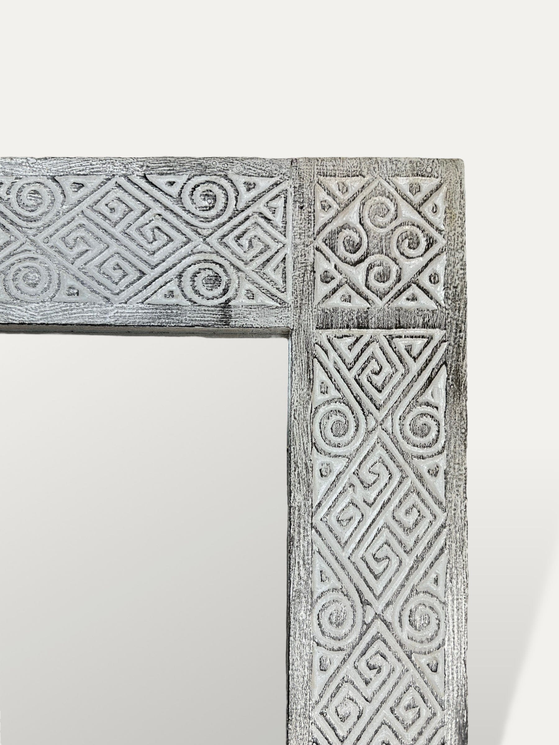 miroir sculpté en bois indonésien - Bangun Cokoha