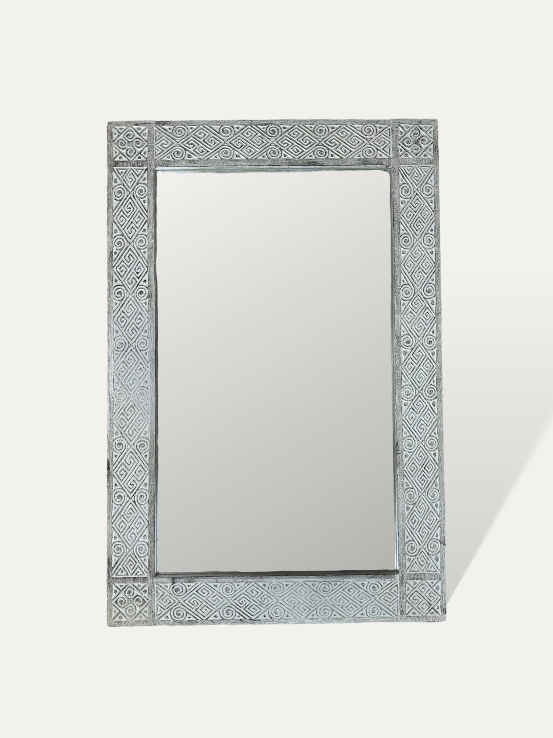 miroir sculpté en bois indonésien - Bangun Cokoha