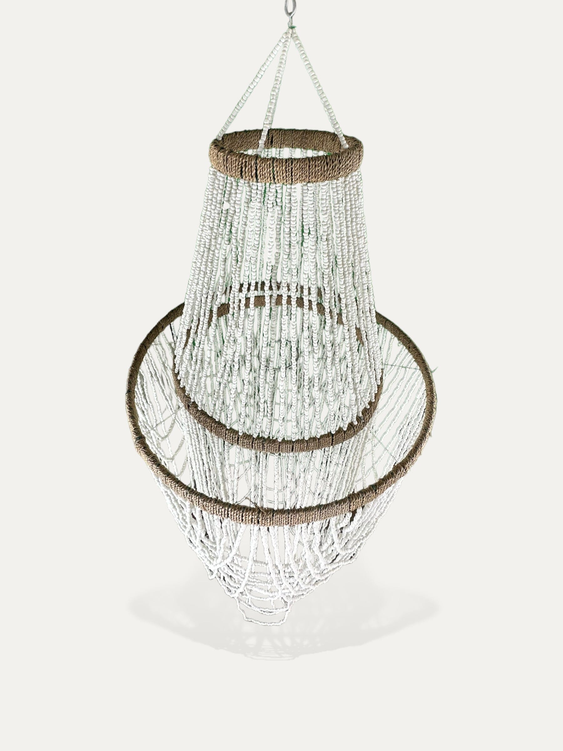 Le Lustre boheme en perle - lustre en perle Artisanal Bali COKOHA