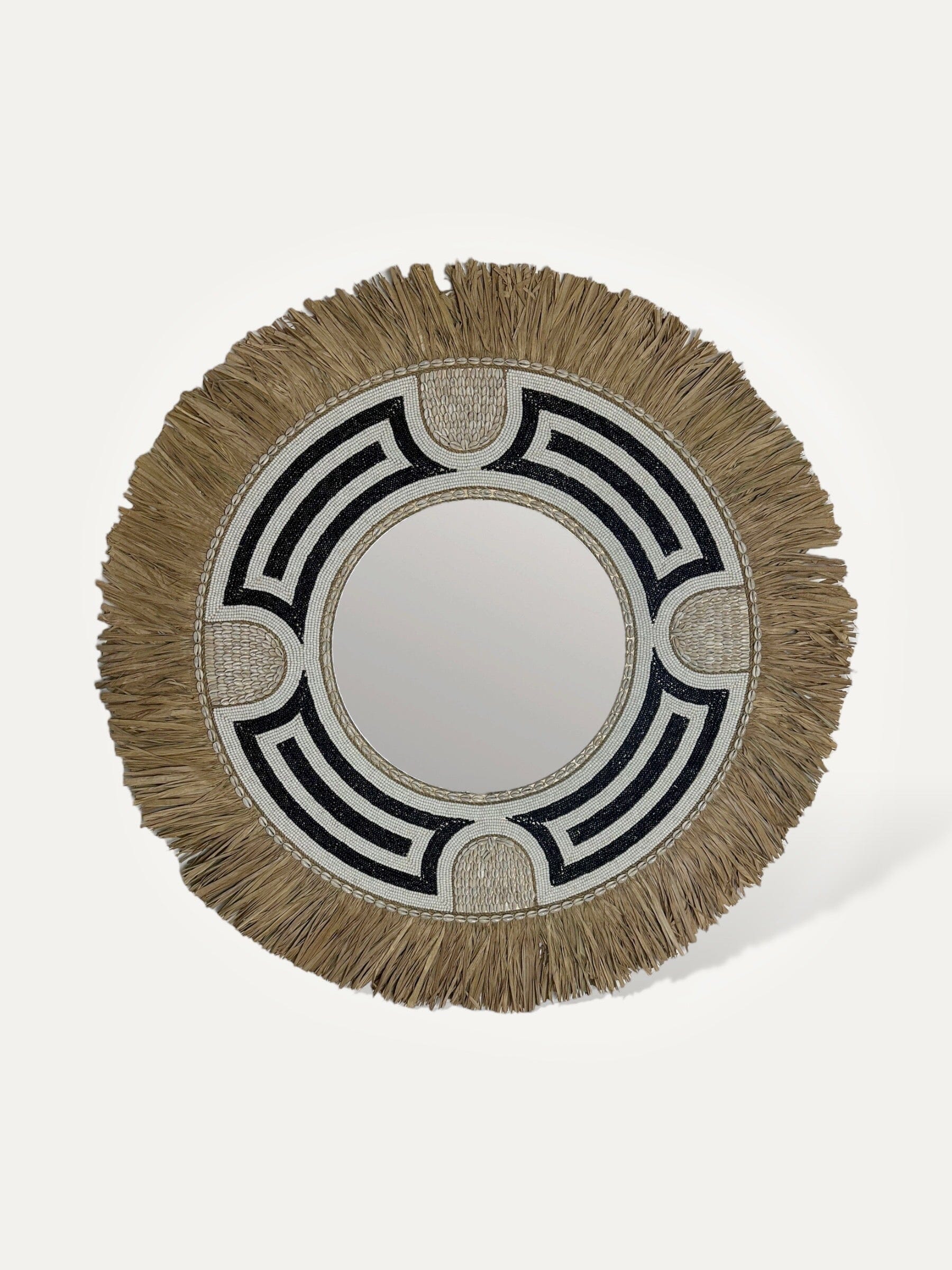 miroir balinais en perle - Grâce noir COKOHA