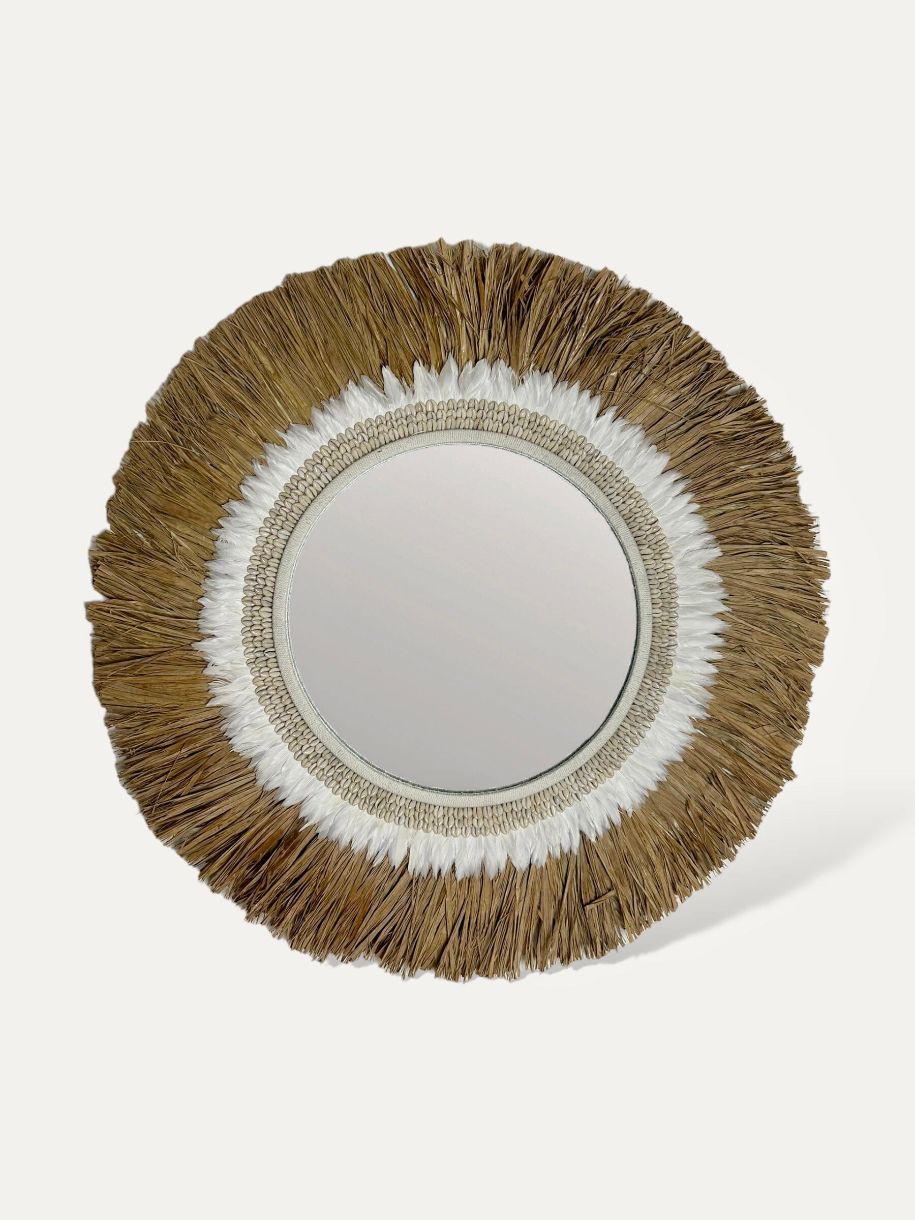 miroir balinais en plume - Kashmir COKOHA