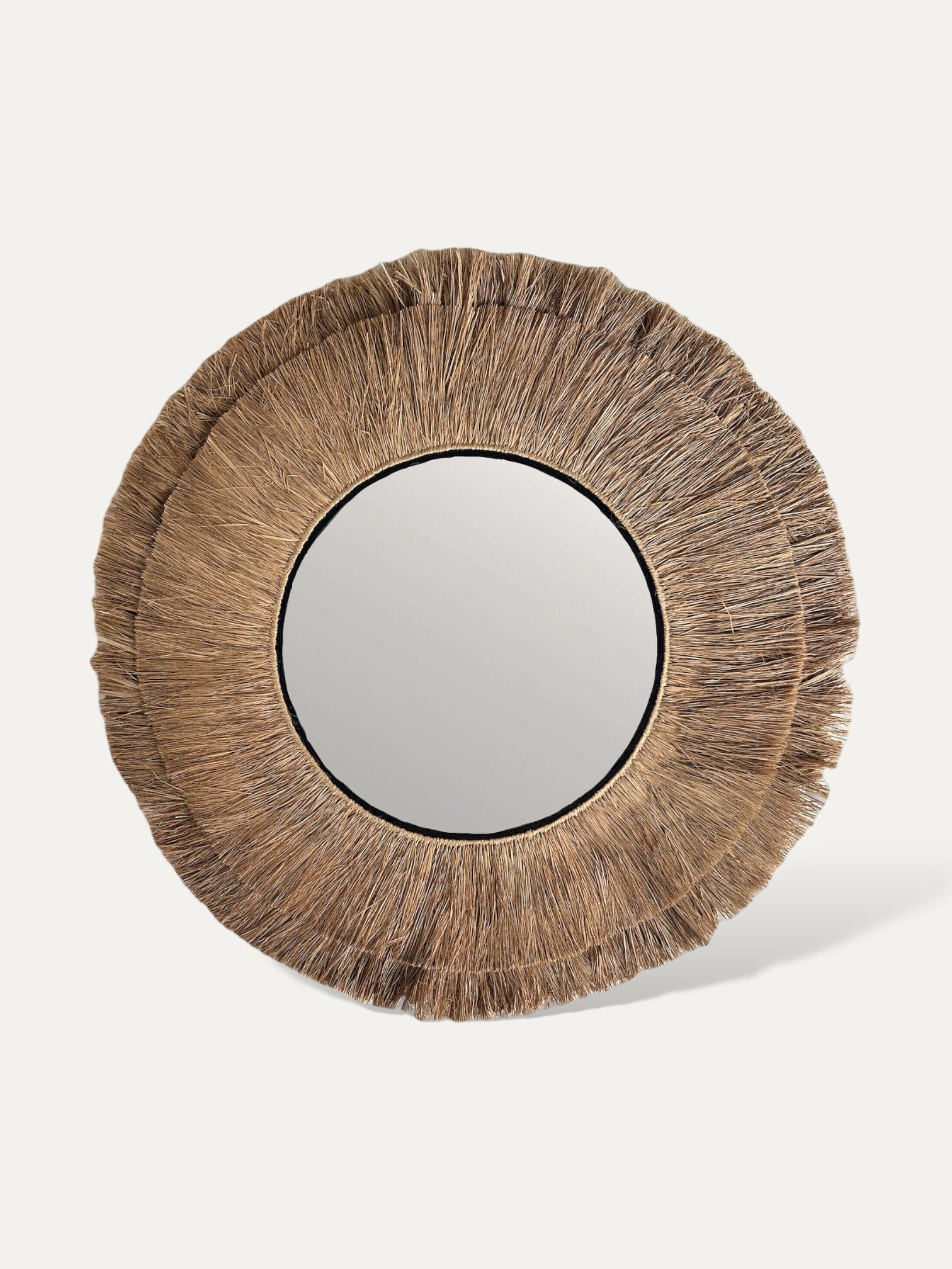 miroir rond en raphia - Orisis COKOHA