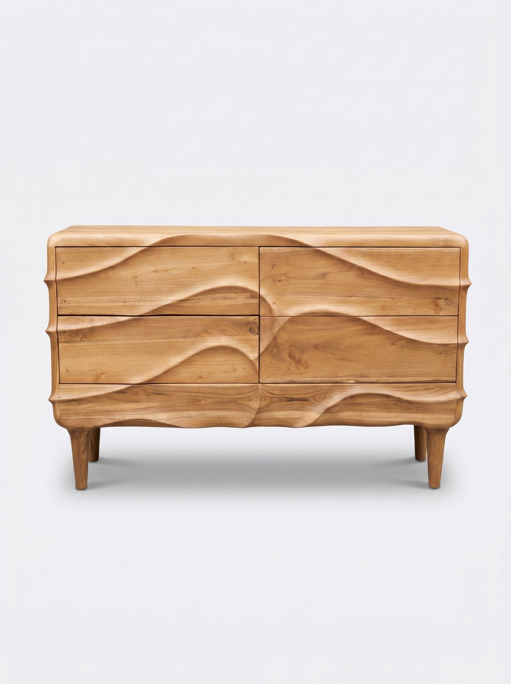 Commode en Bois de Teck sculpté - Billih