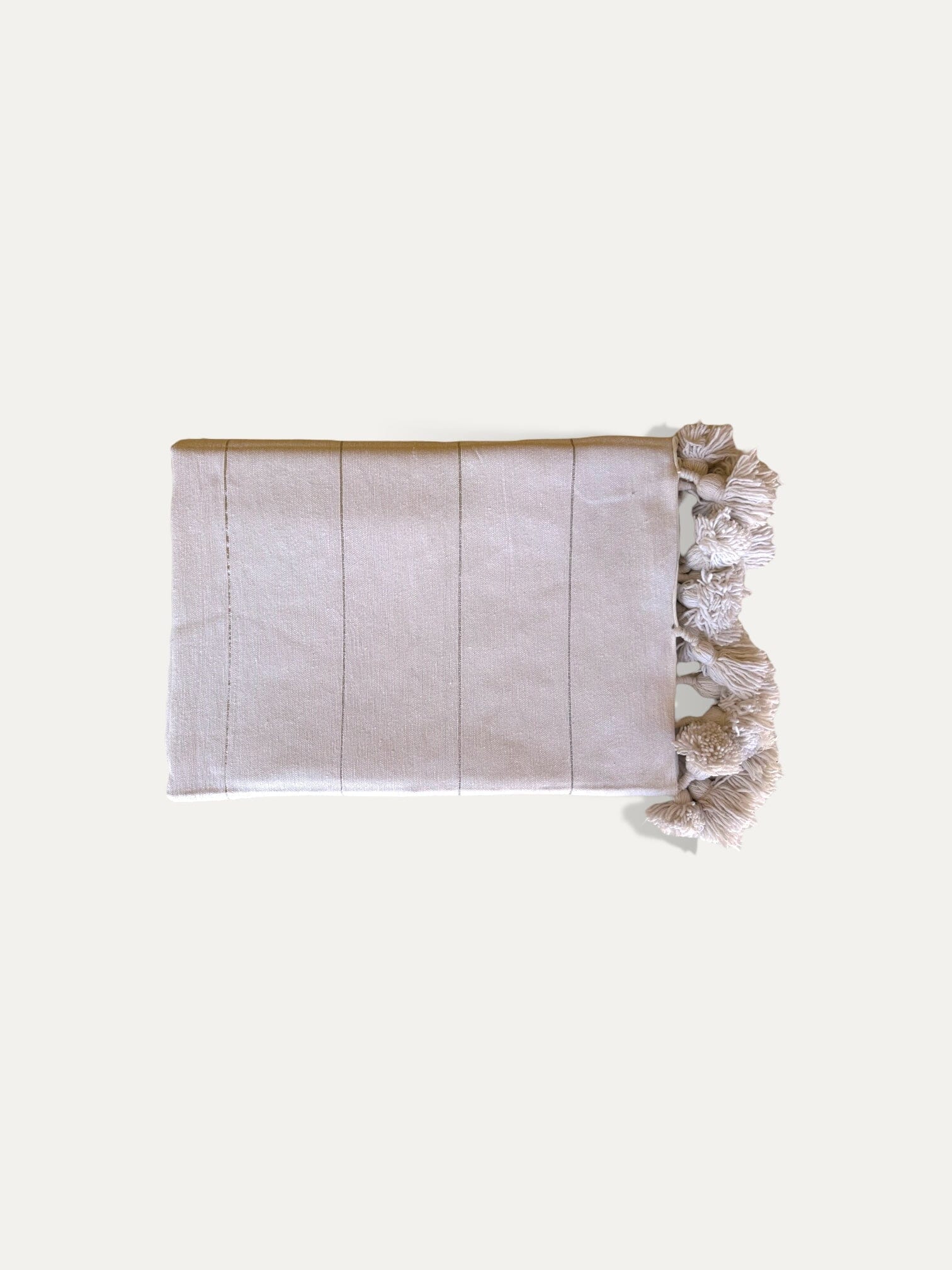 Plaid XL en coton blanc - Iris vase Cokoha