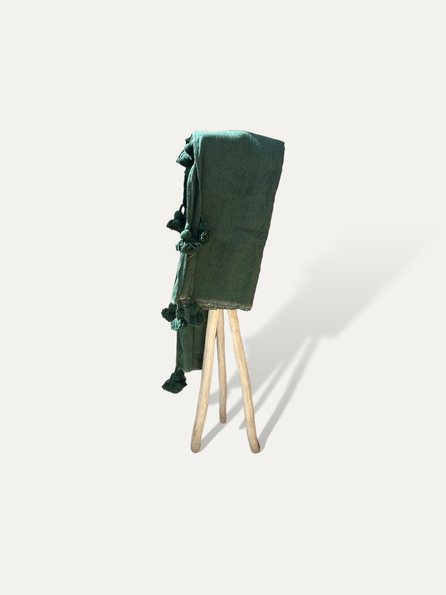 Plaid XL en coton émeraude - Iris vase Cokoha