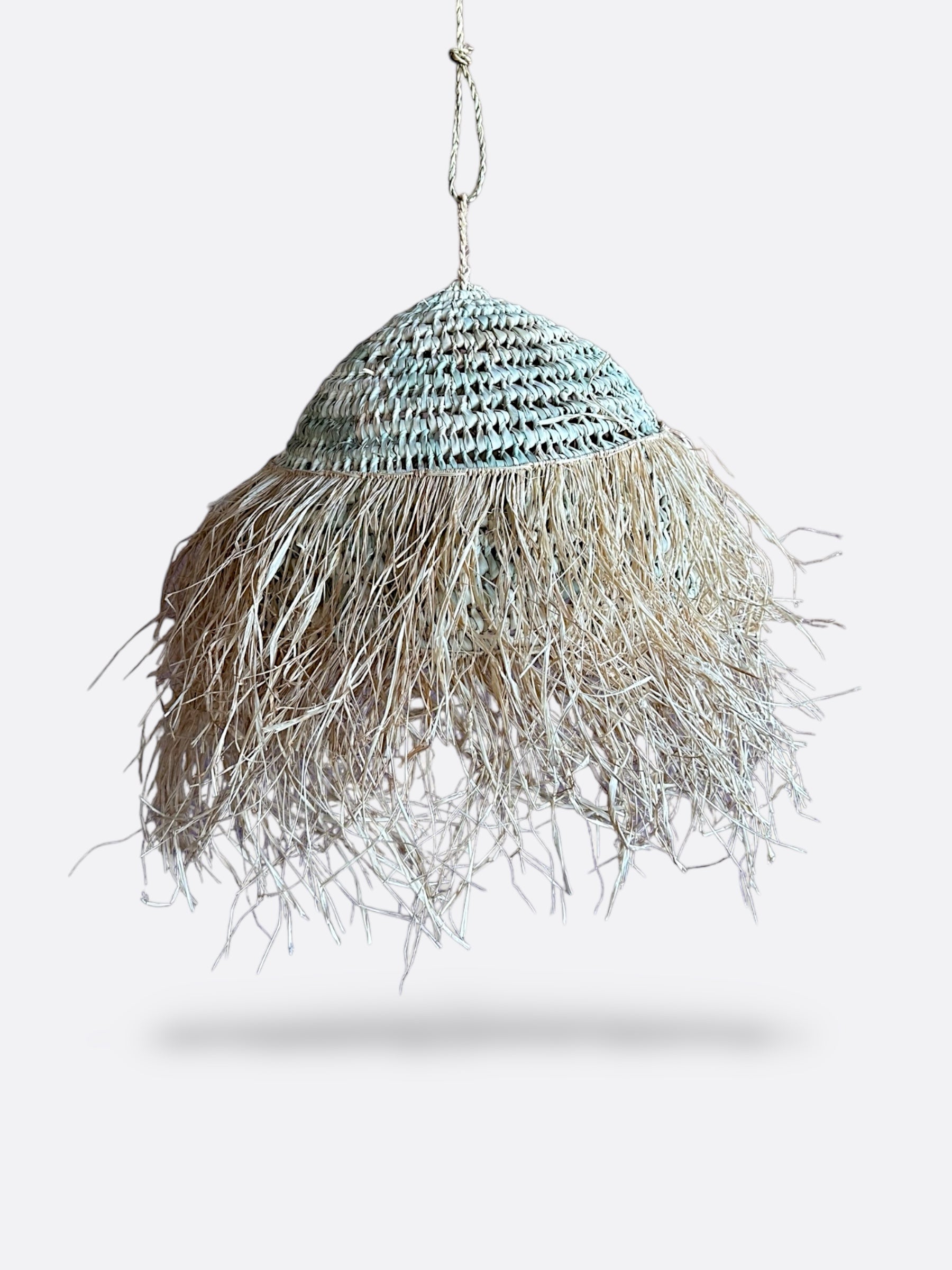 Suspension marocaine en feuilles de palmier et raphia - Salama