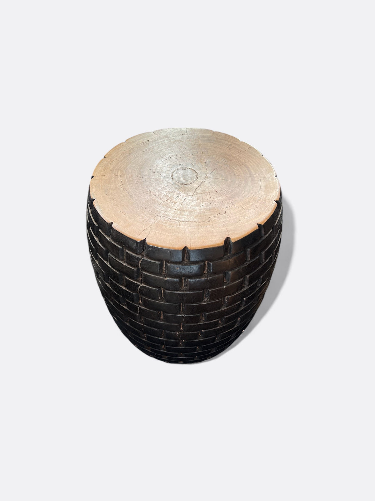 Tabouret Mallow en Suar noir - vue de côté
