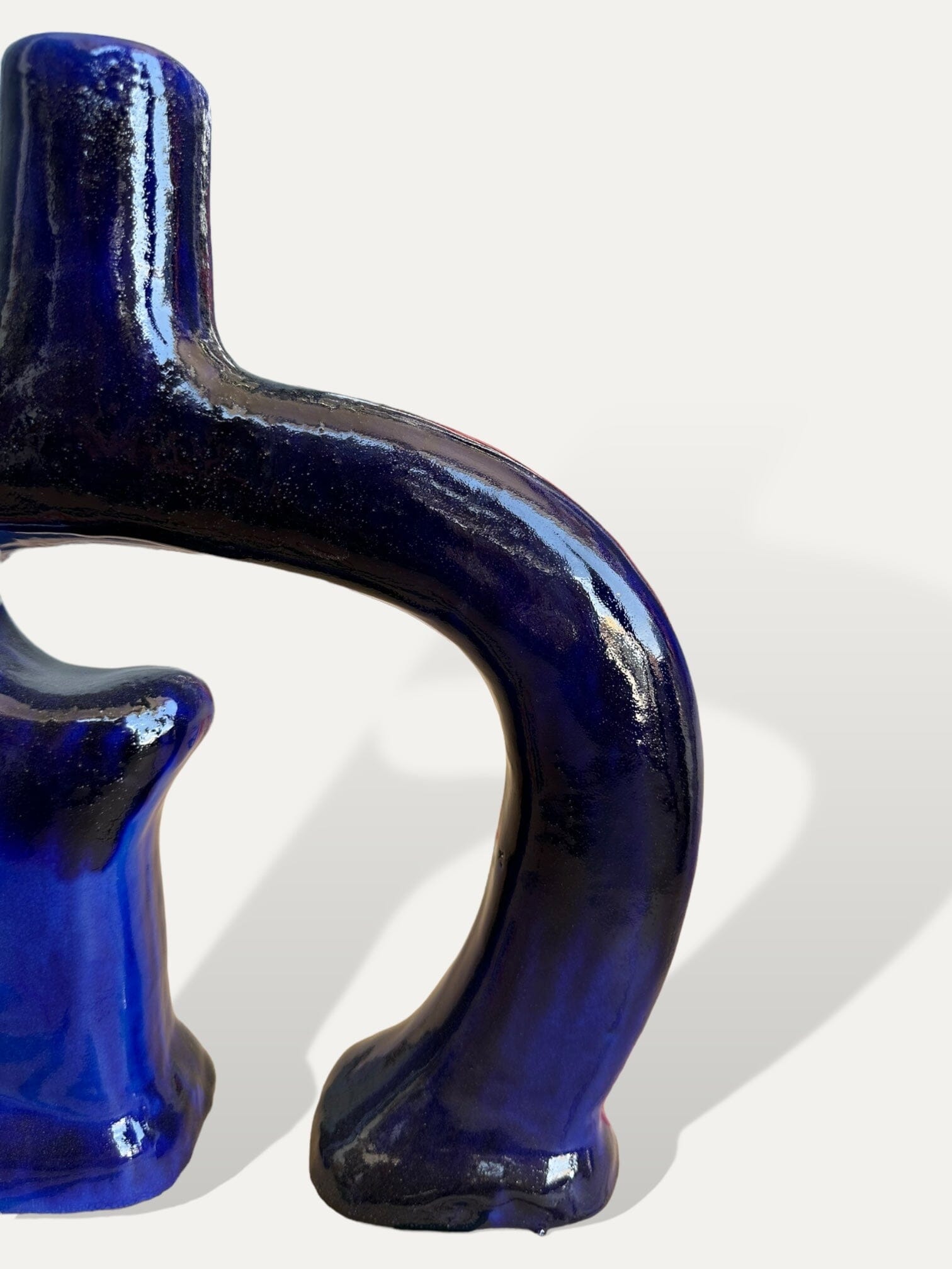 Vase décoratif noir et Bleu Majorelle - Jadali vase Cokoha