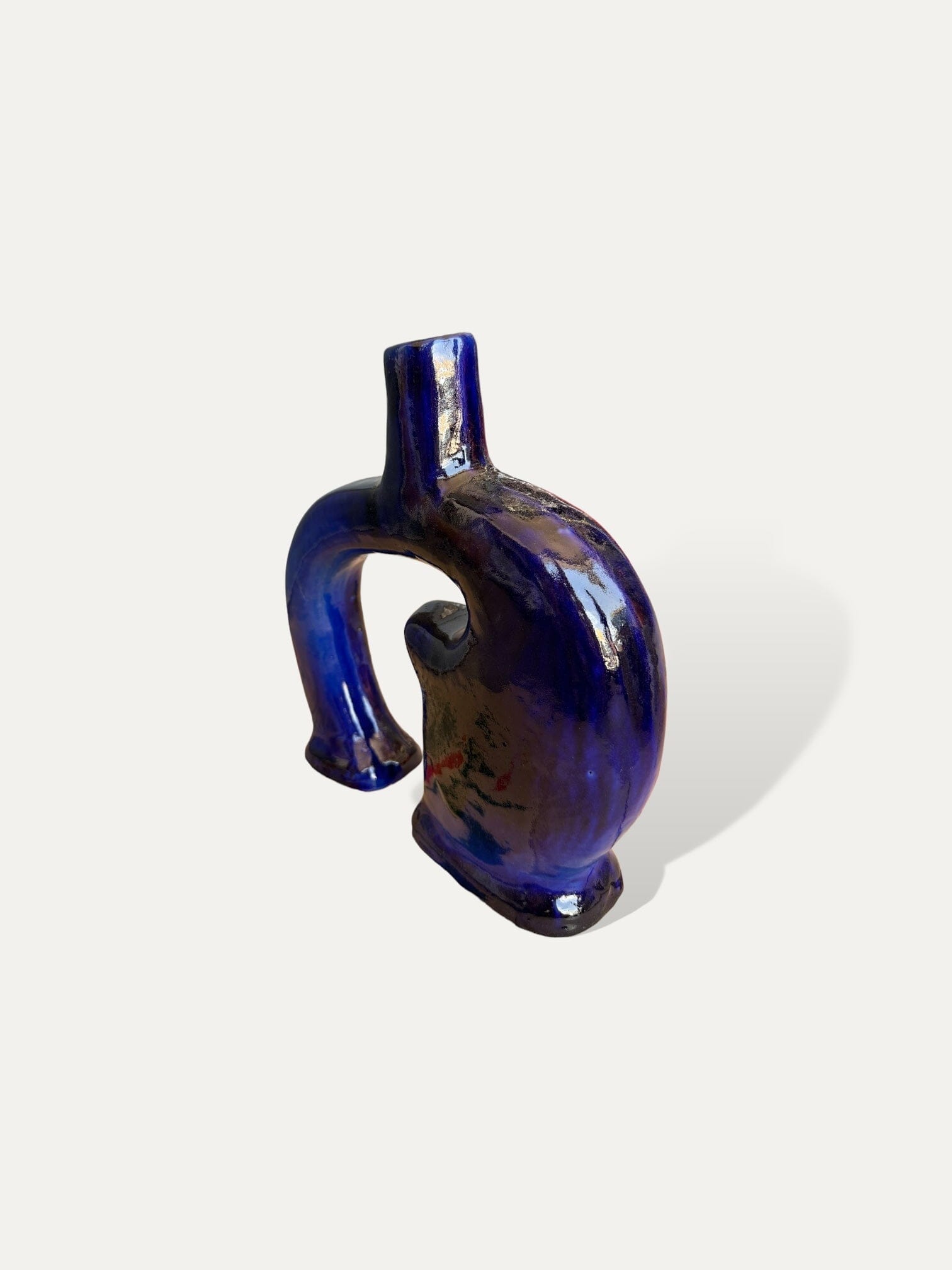 Vase décoratif noir et Bleu Majorelle - Jadali vase Cokoha