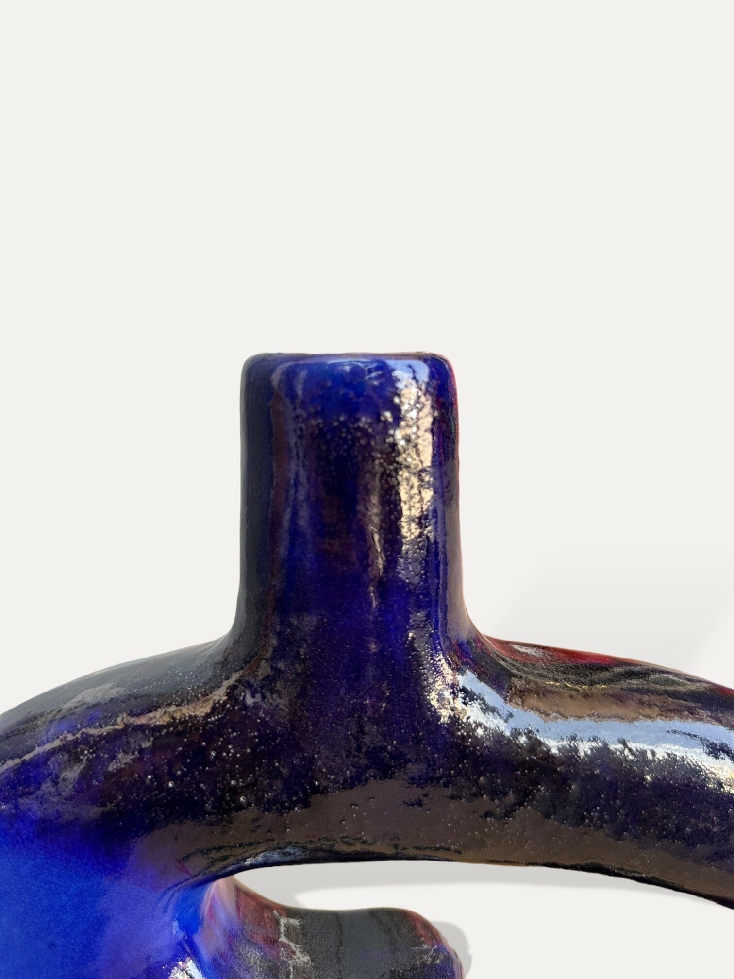 Vase décoratif noir et Bleu Majorelle - Jadali vase Cokoha