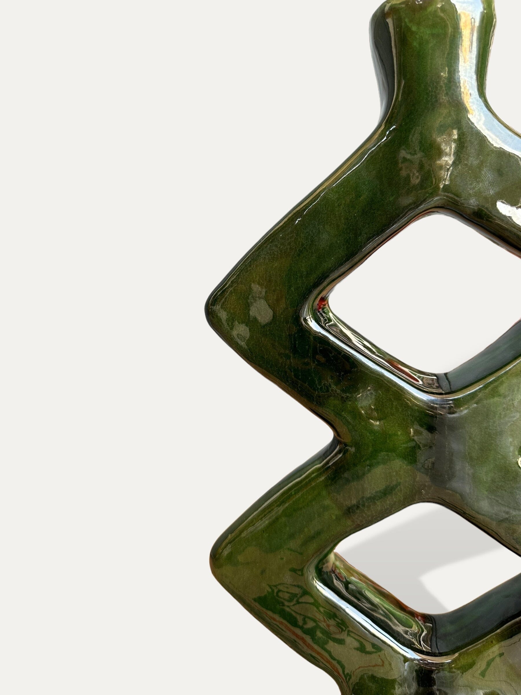 Vase décoratif vert céramique - Agafay vase Cokoha