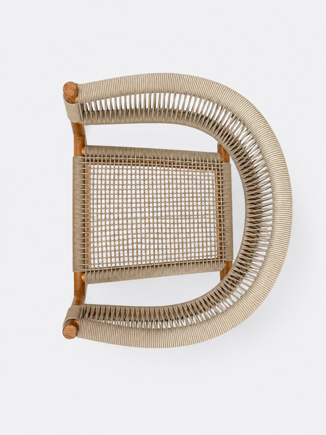 Chaise en teck et corde tressée - Soreya Beige