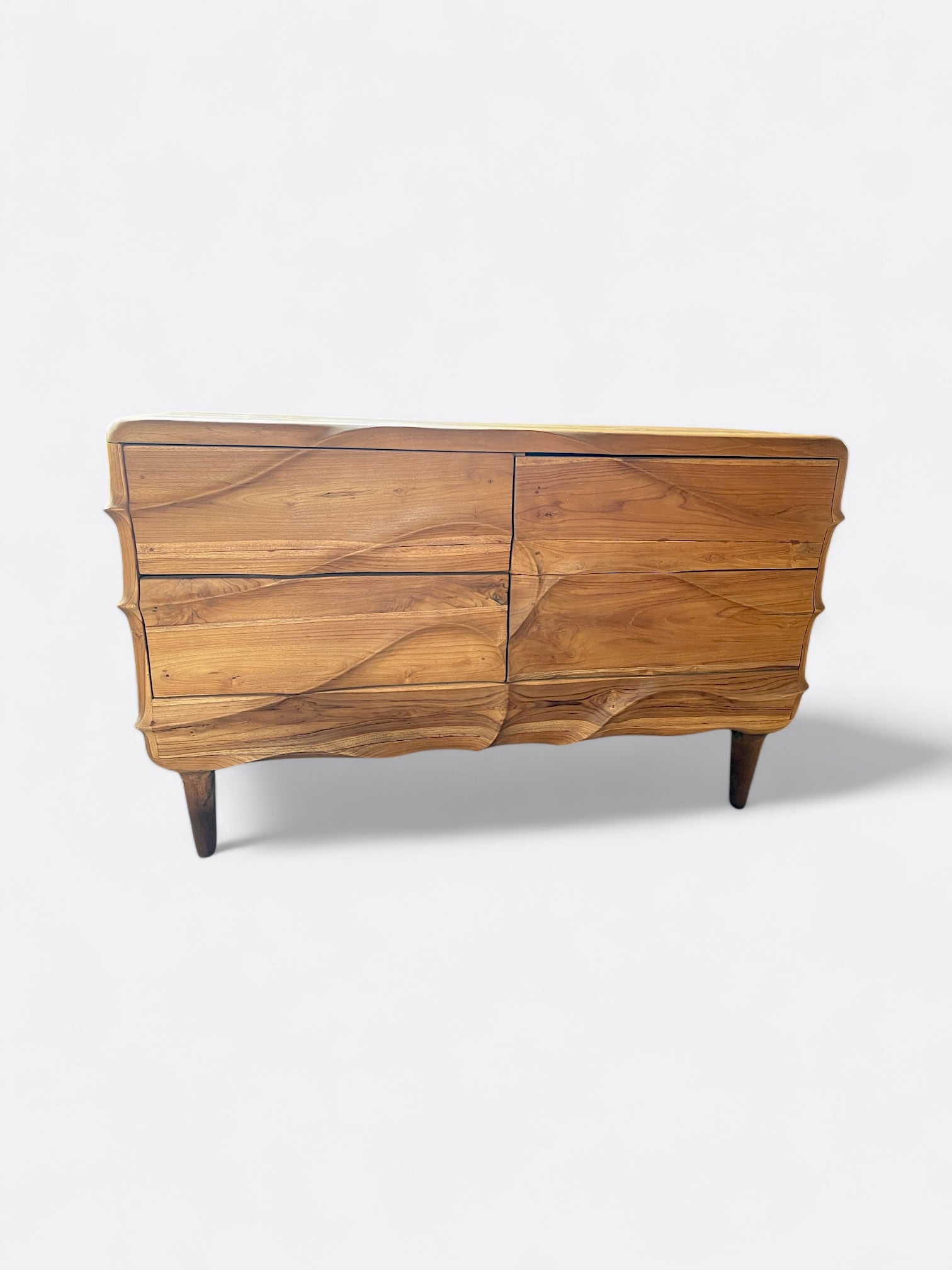 Commode en Bois de Teck sculpté - Berseri