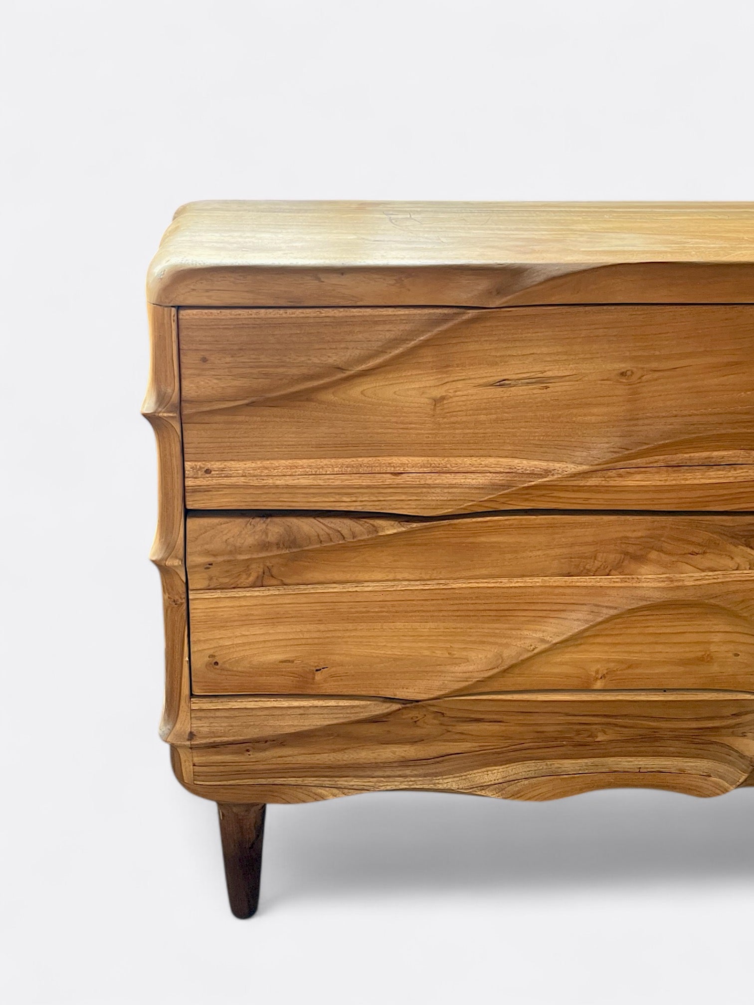 Commode en Bois de Teck sculpté - Berseri