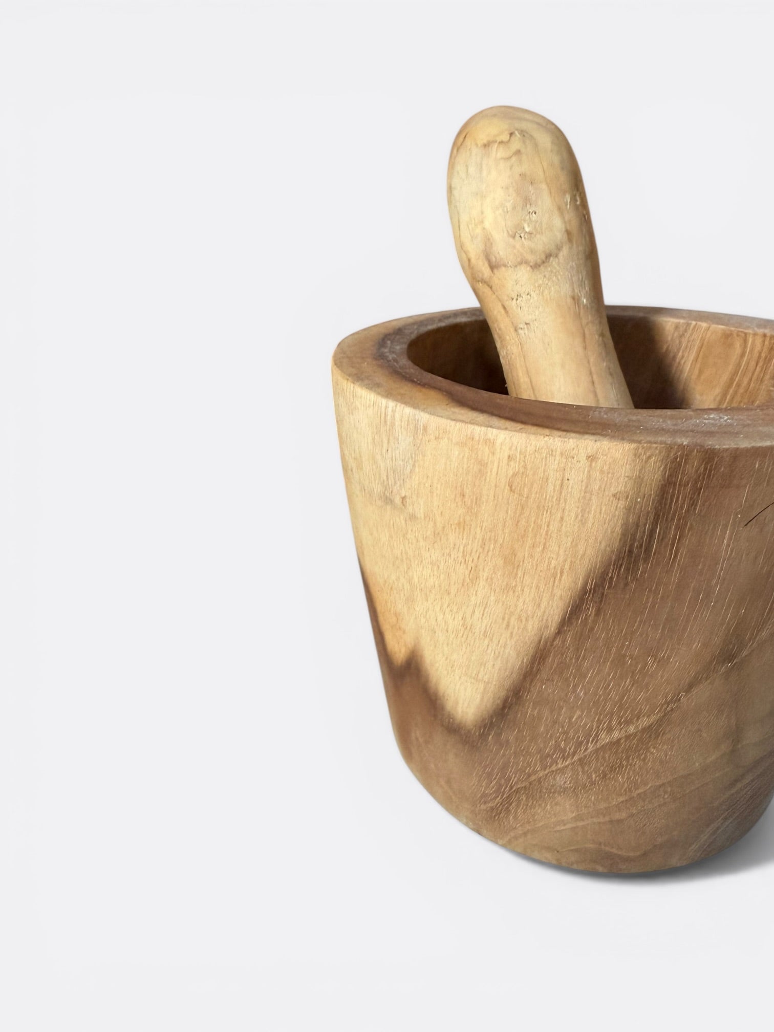 Mortier en teck avec pilon assorti