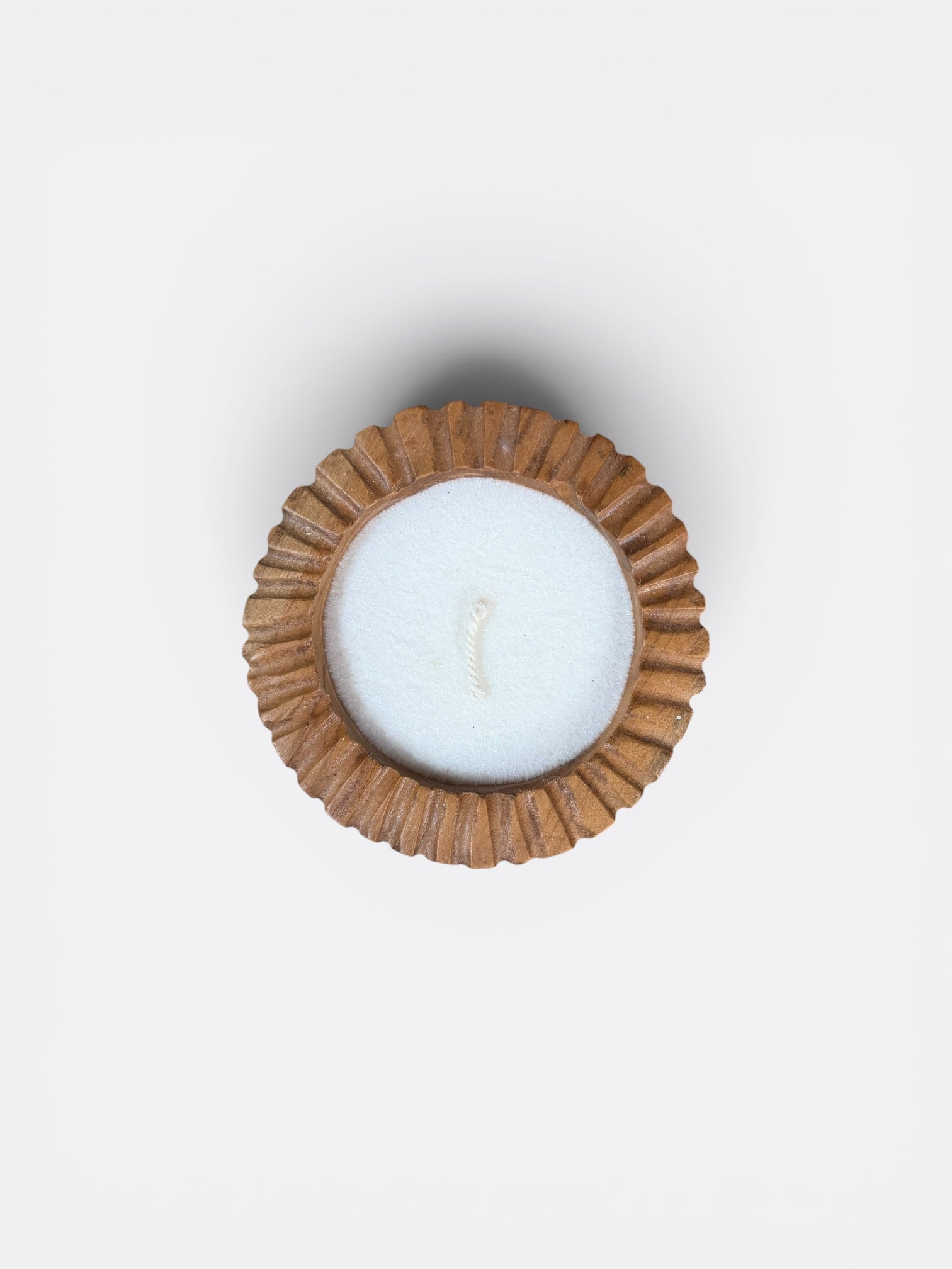 Bougie artisanale en bois de teck – Sayan