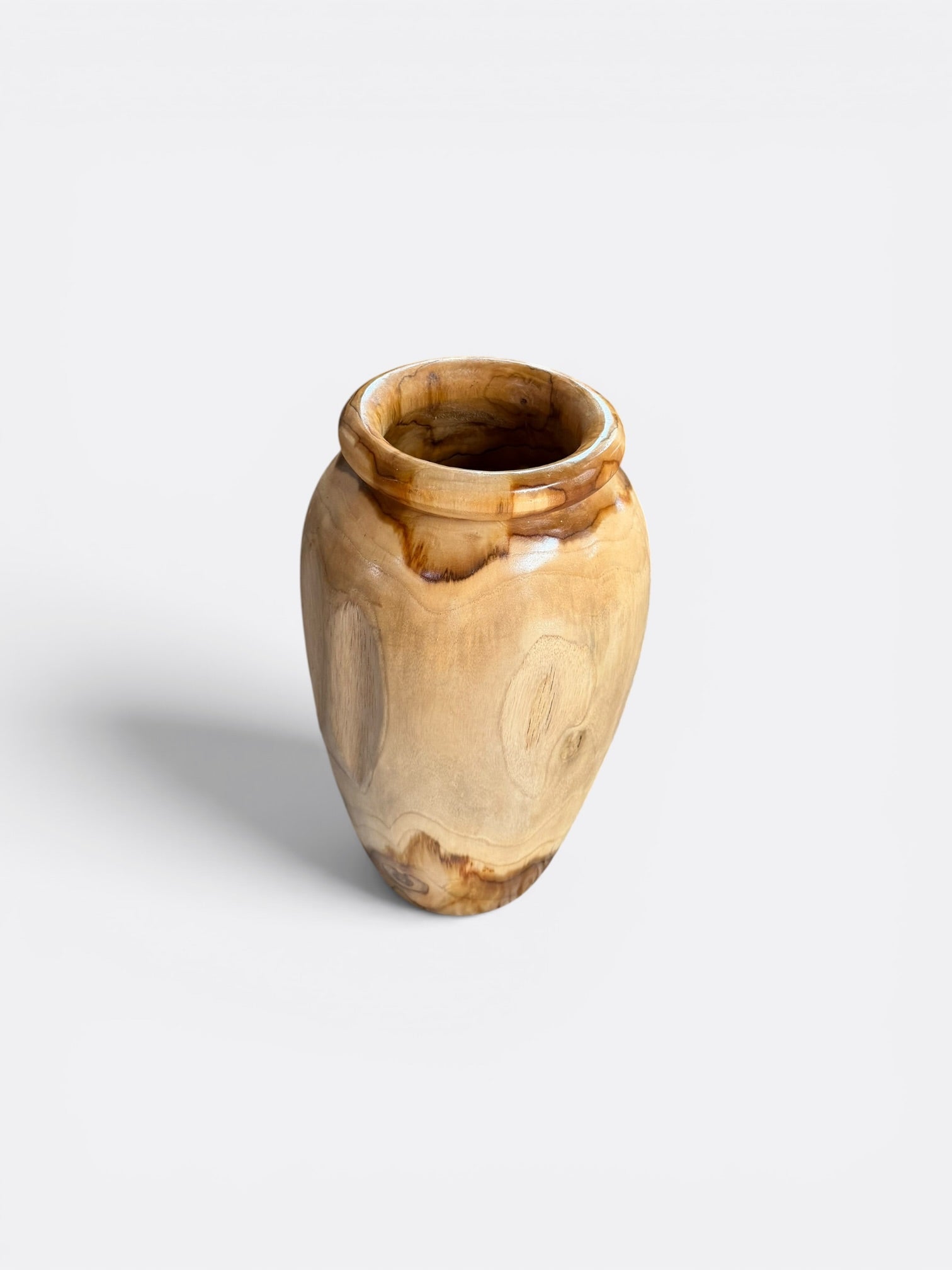 Pot décoratif en teck naturel