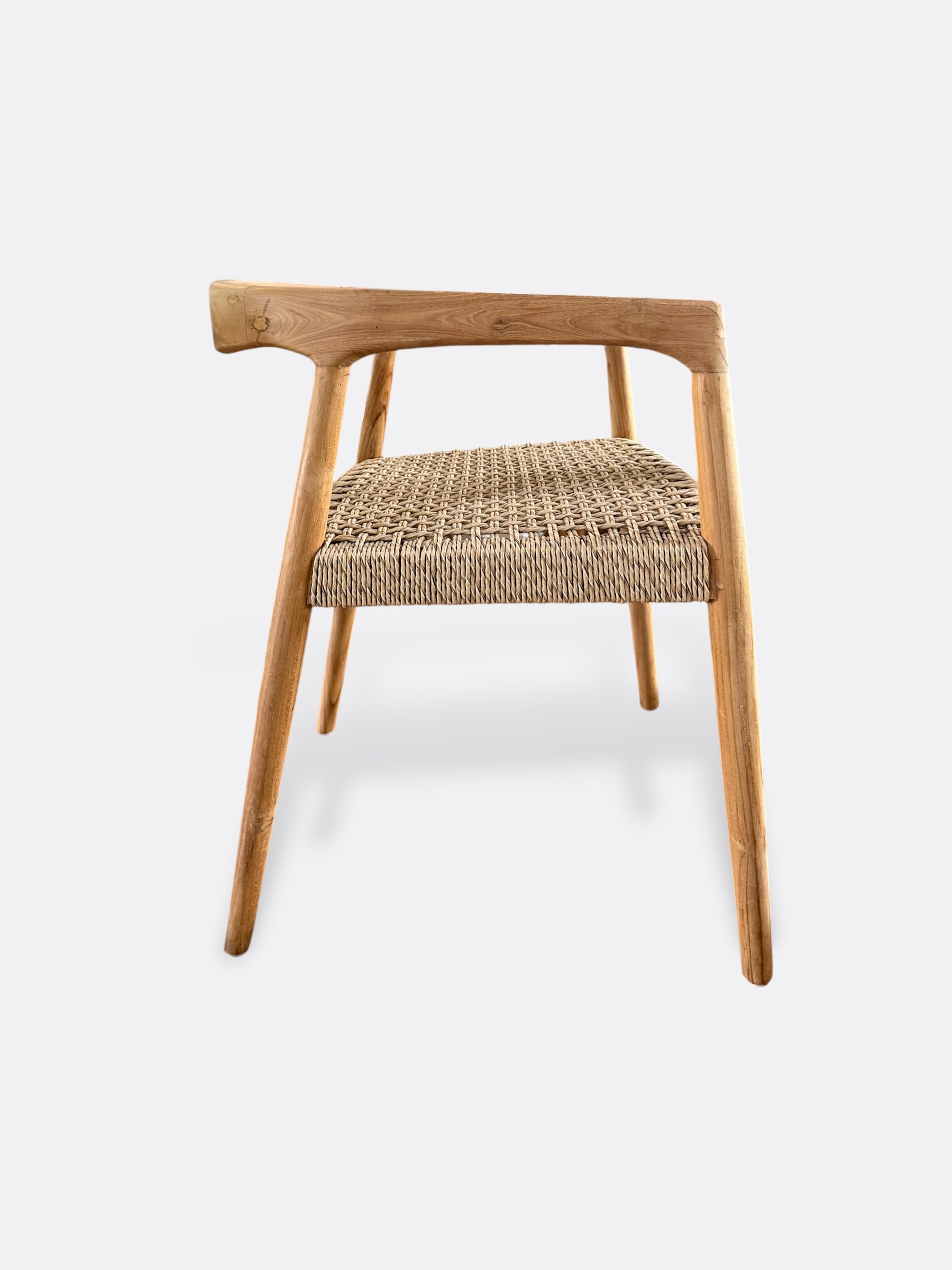 Chaise en teck et cannage en rotin — Kanoa