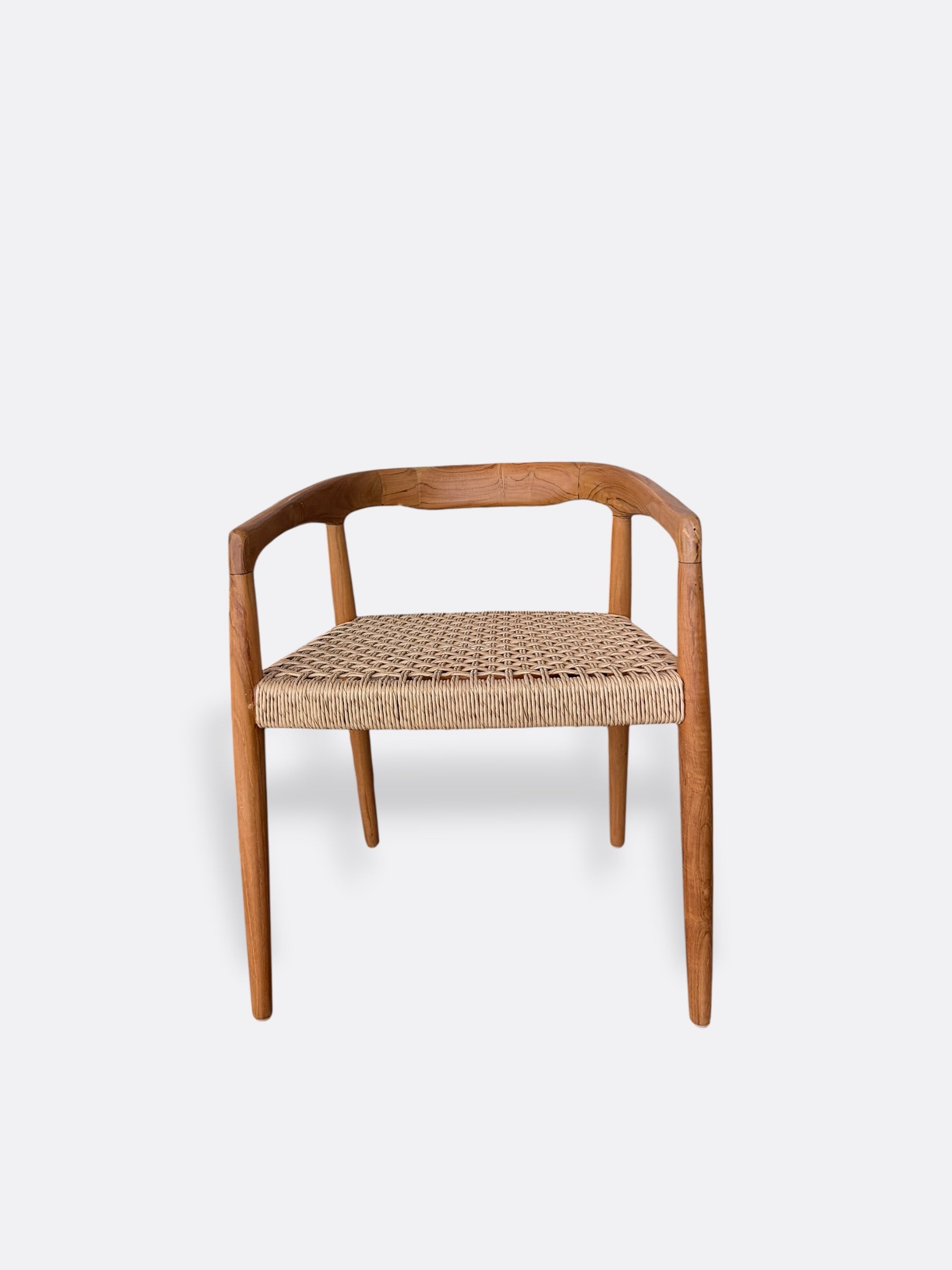 Chaise en teck et cannage en rotin — Kanoa