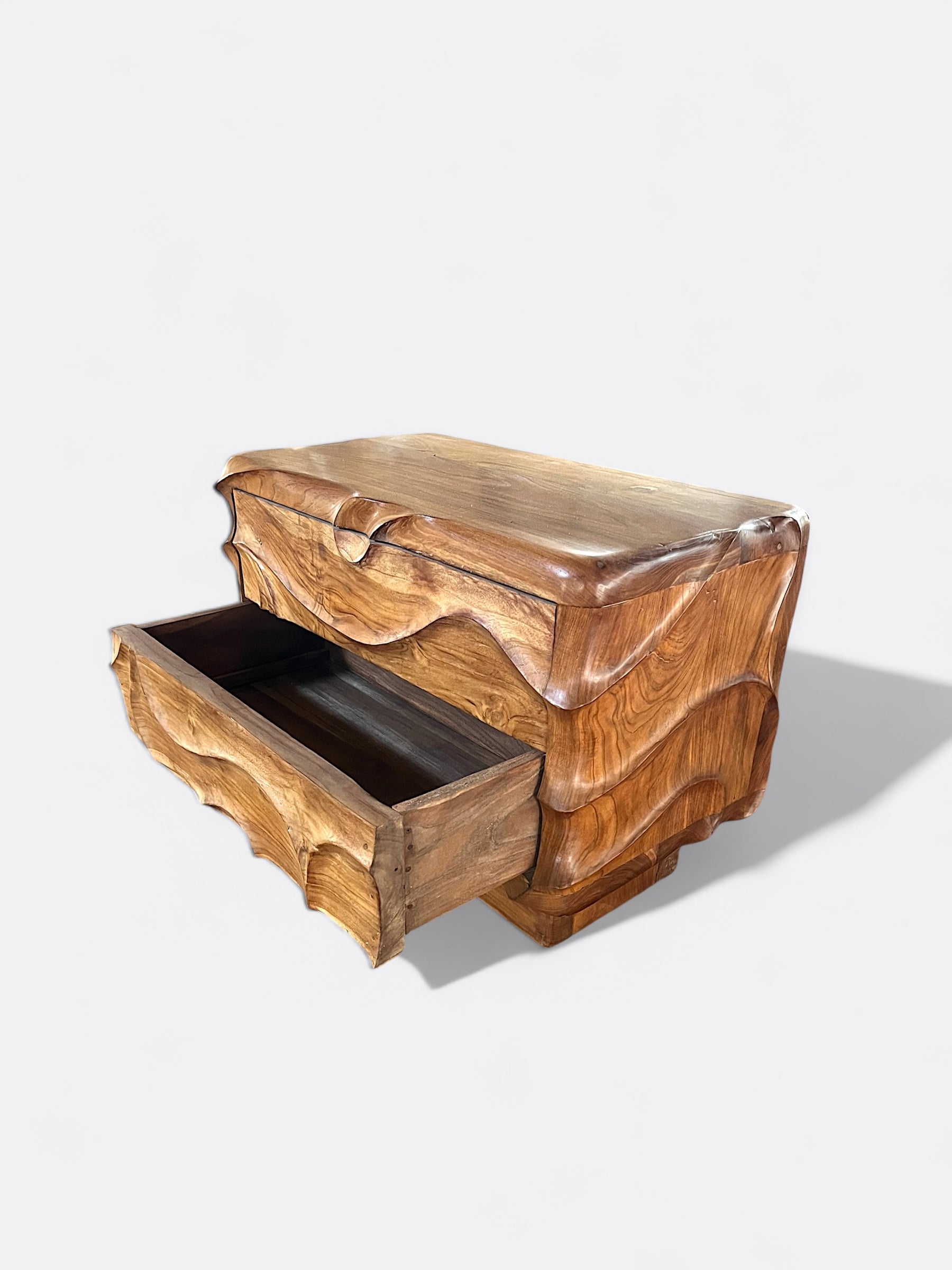 Commode en Bois de Teck sculpté - Berseri