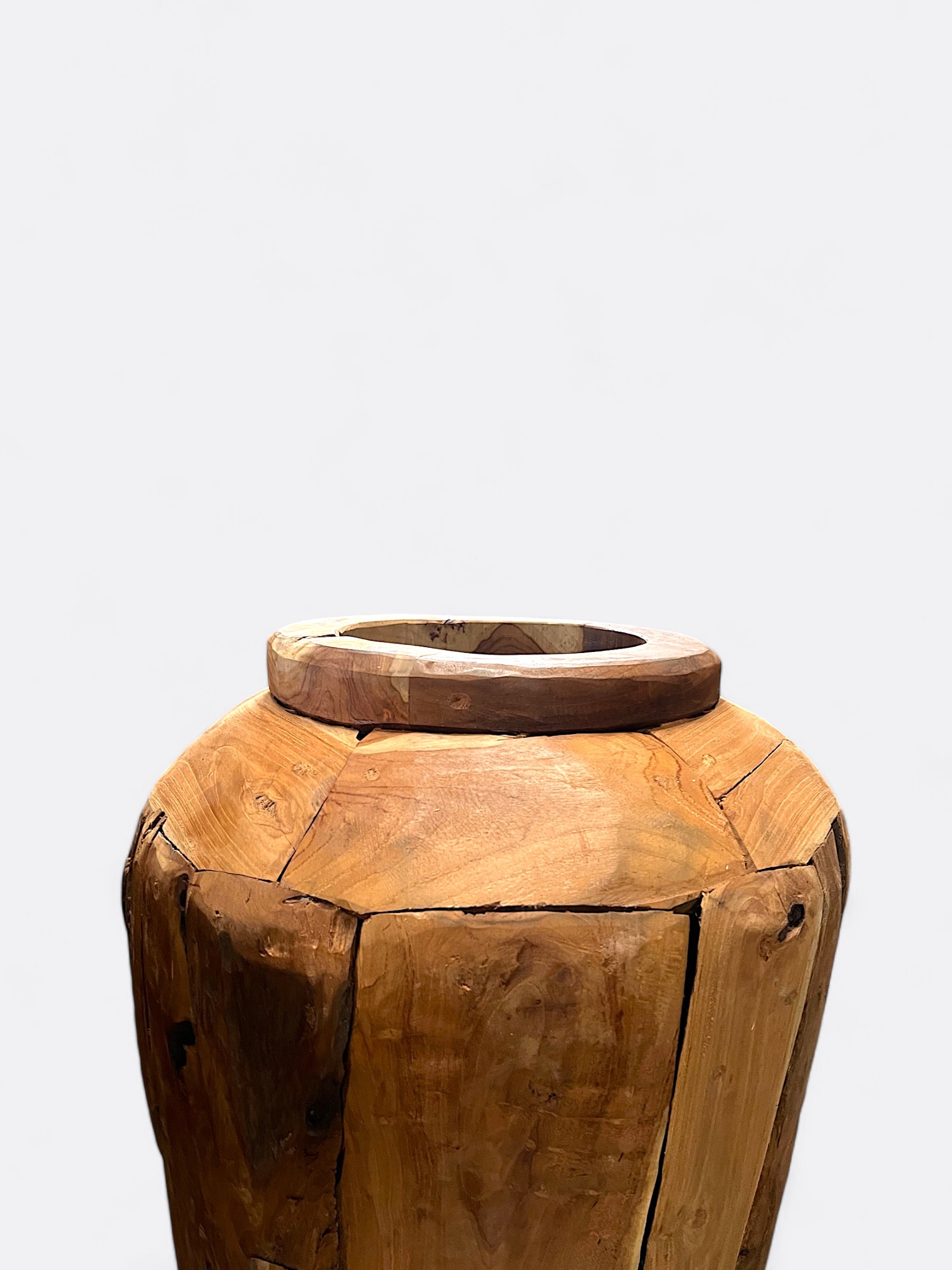 Grand vase en bois de Teck - Dyrah