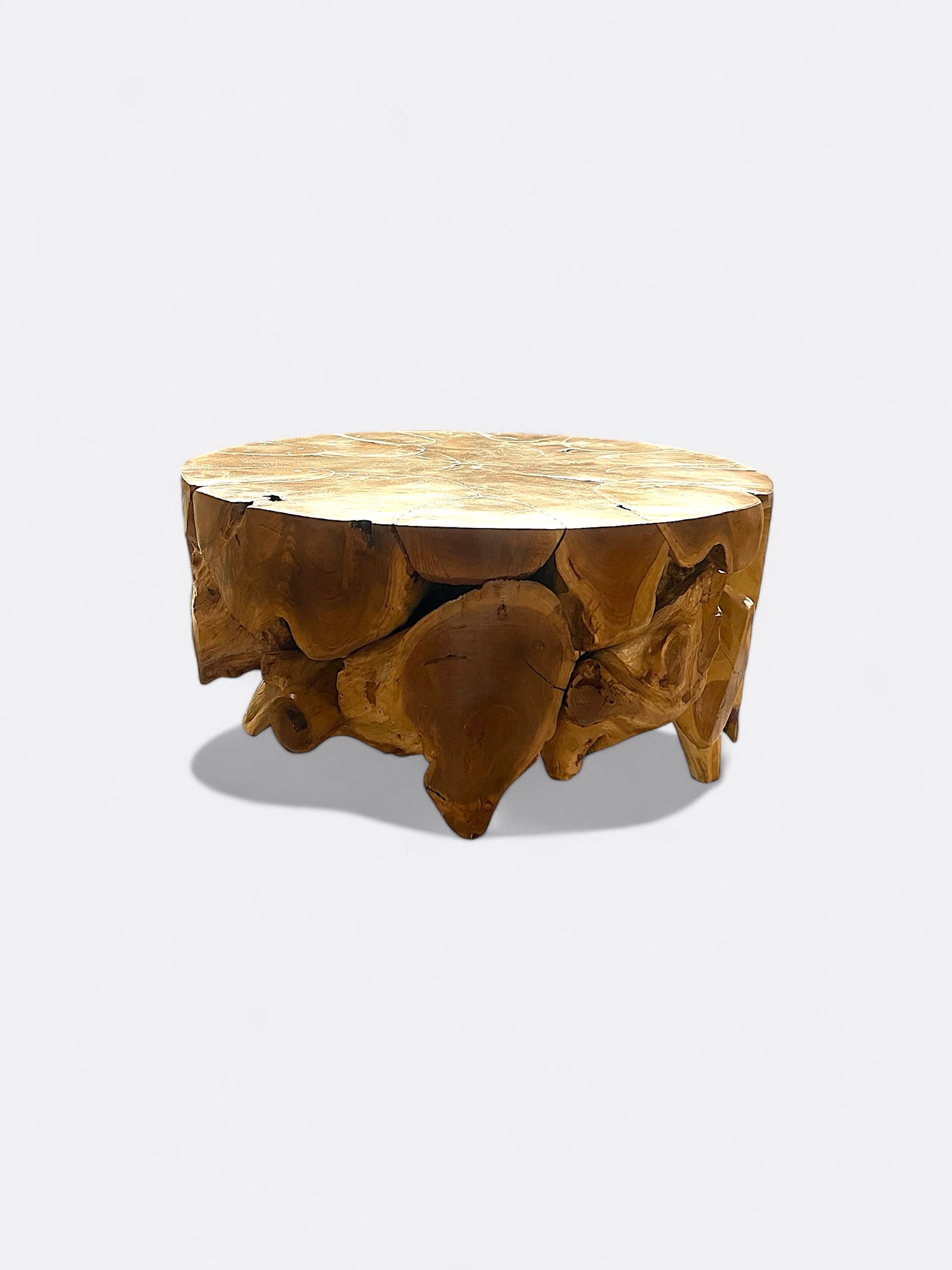 Table basse ronde en Bois de Teck - Dhana