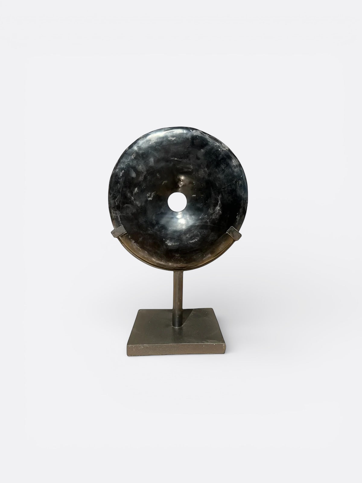 Sculpture décorative en corail naturel sur base en métal, format XL